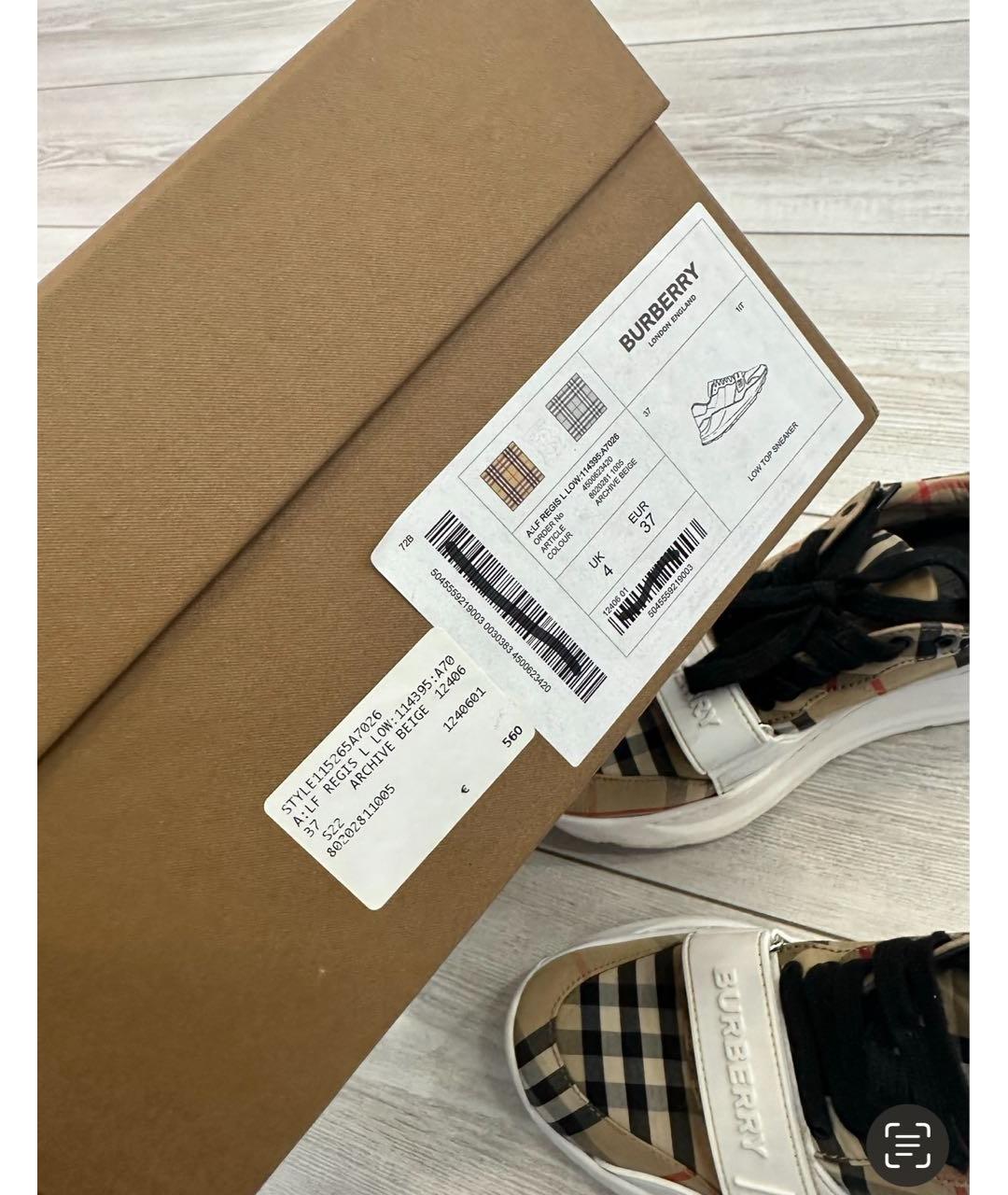 BURBERRY Бежевые кроссовки, фото 5