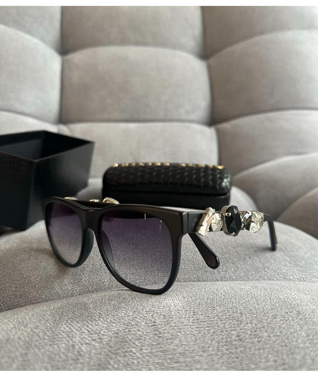 PHILIPP PLEIN Черные пластиковые солнцезащитные очки, фото 6