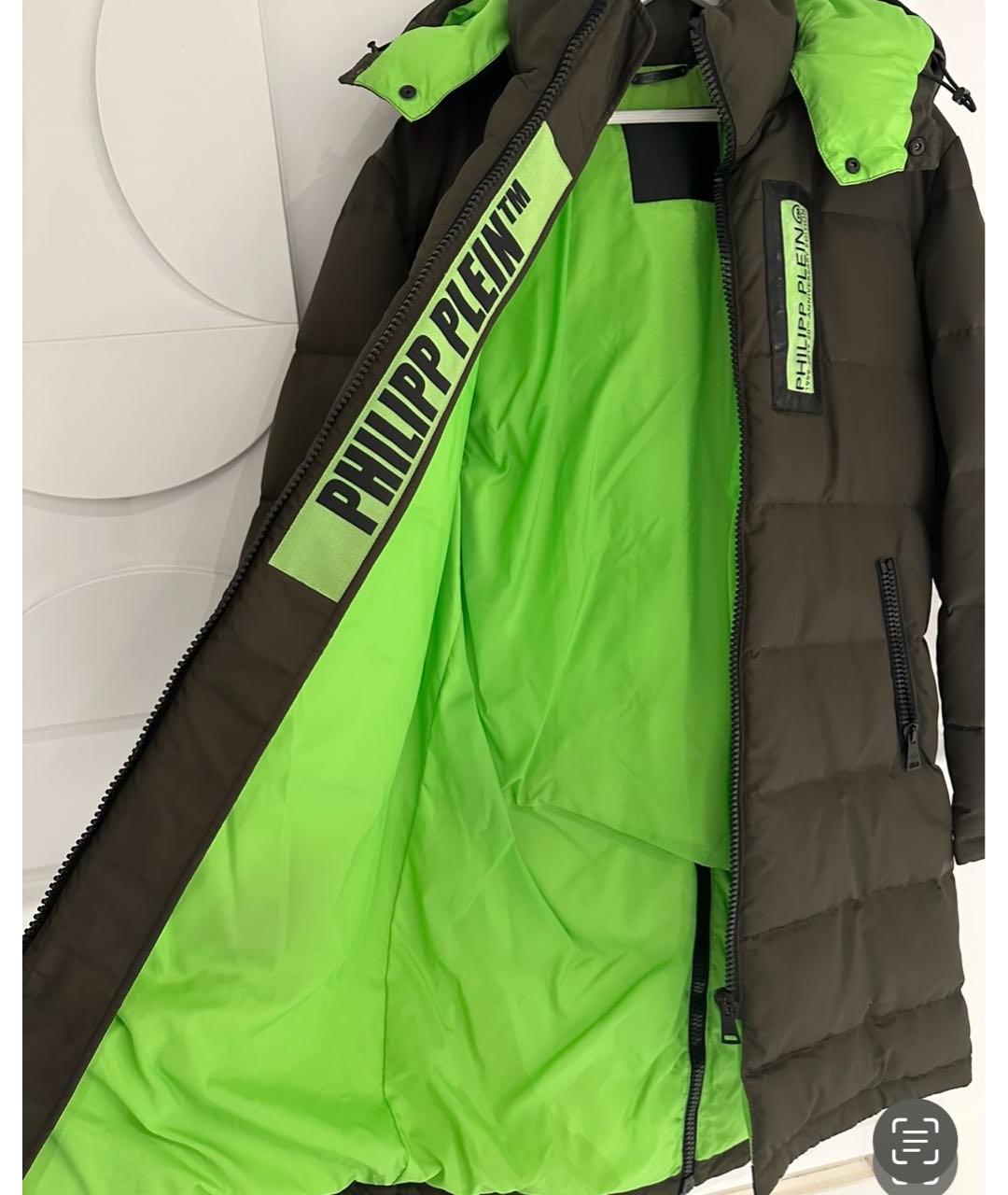 PHILIPP PLEIN Хаки пуховик, фото 4