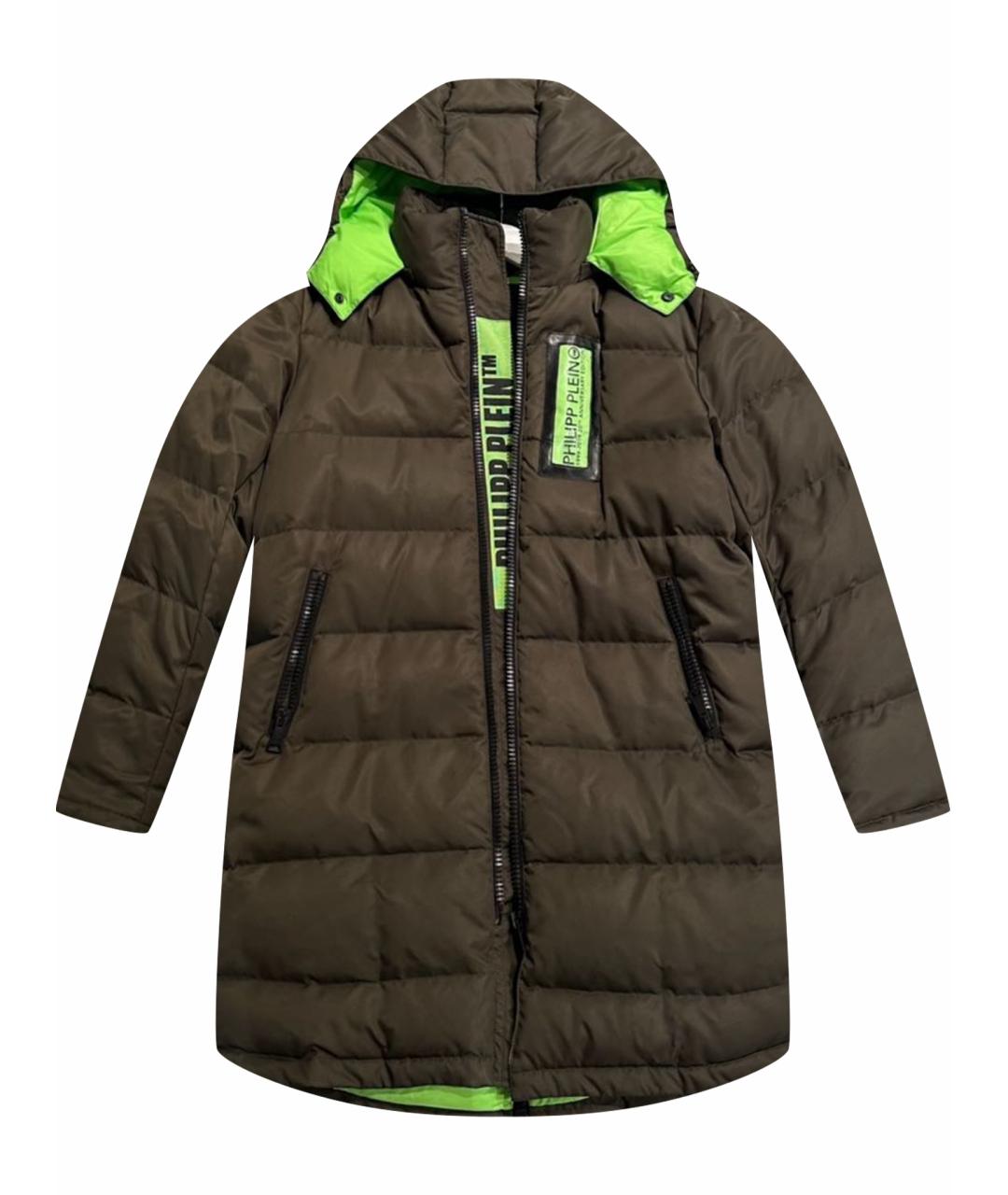 PHILIPP PLEIN Хаки пуховик, фото 1