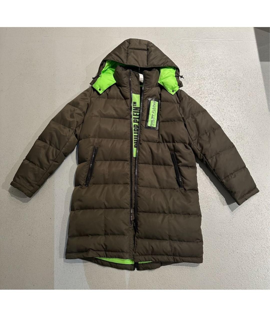 PHILIPP PLEIN Хаки пуховик, фото 7