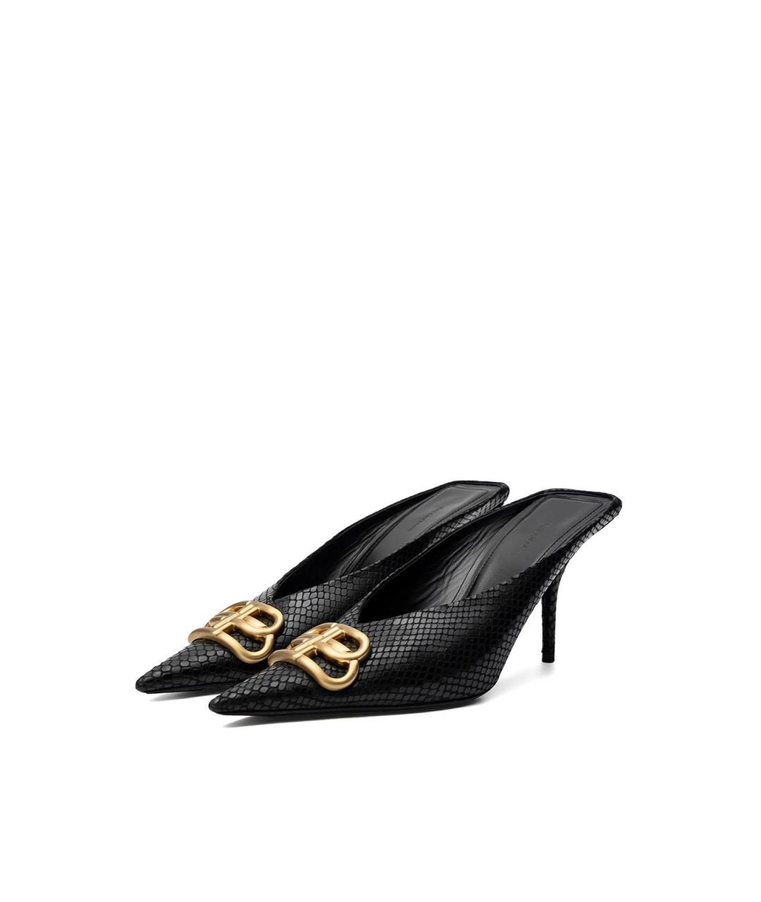 BALENCIAGA Черные кожаные туфли, фото 5
