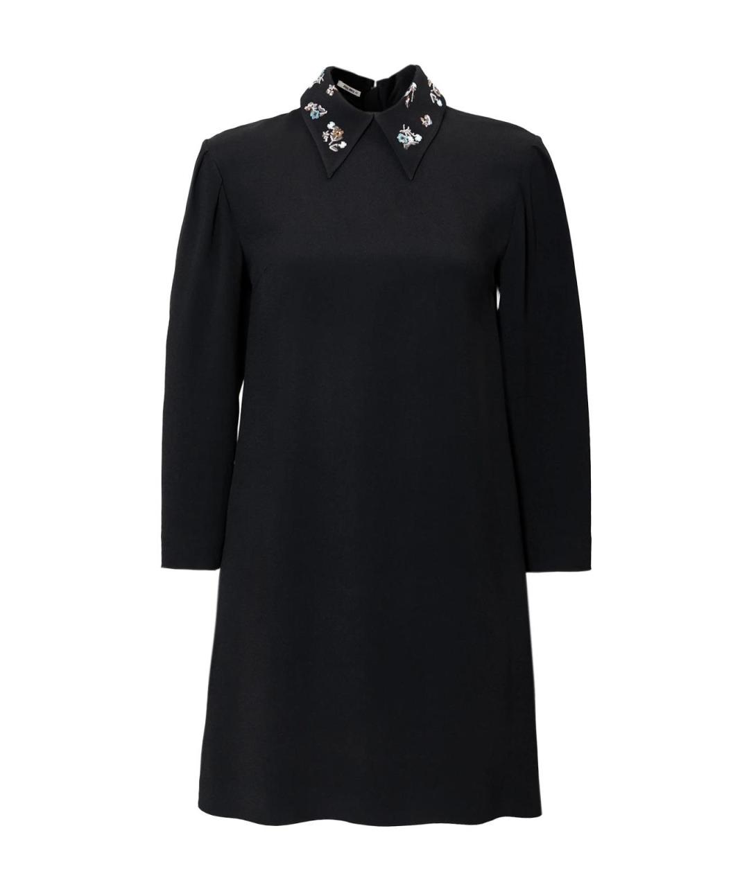 MIU MIU Черное вискозное повседневное платье, фото 1