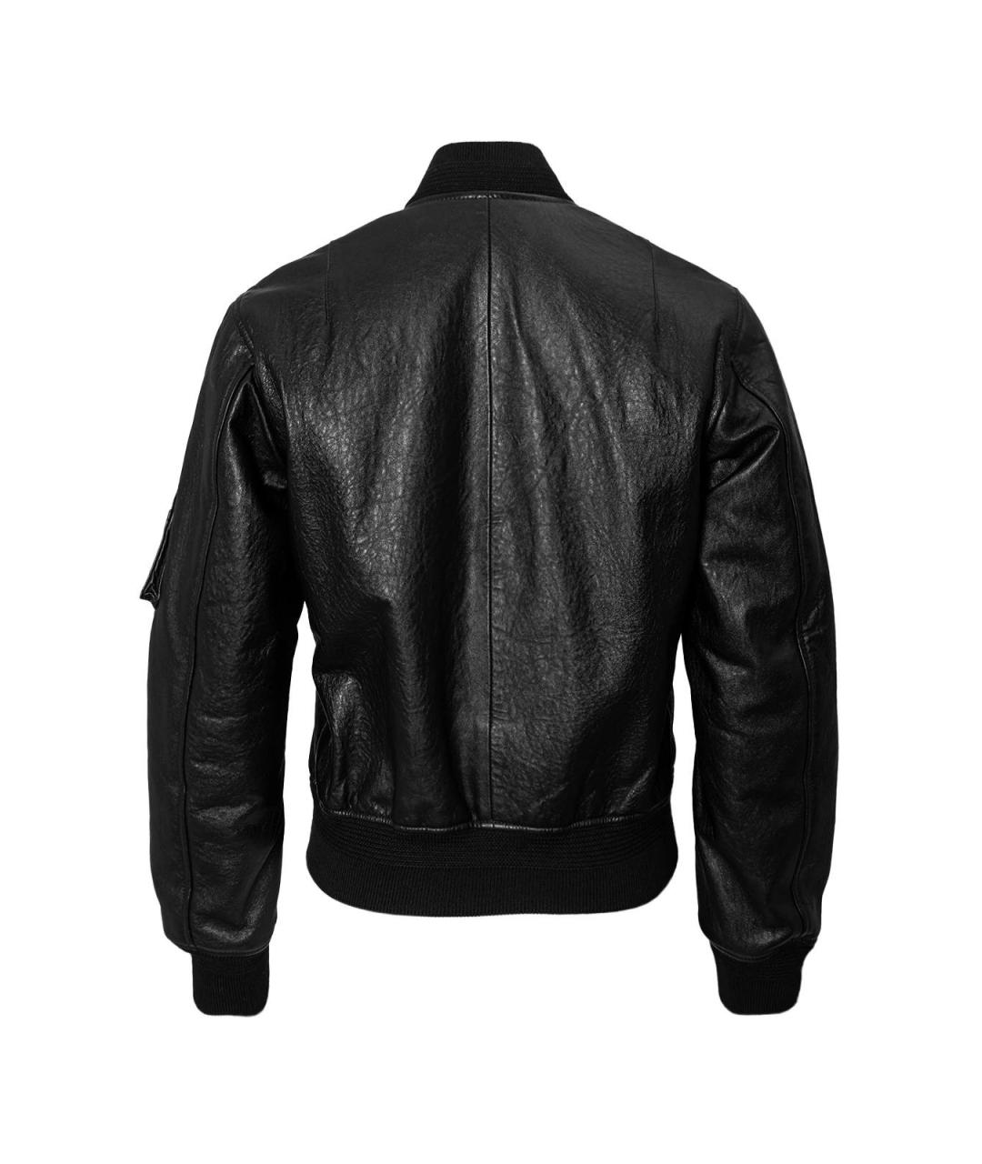 SAINT LAURENT Черная кожаная куртка, фото 2