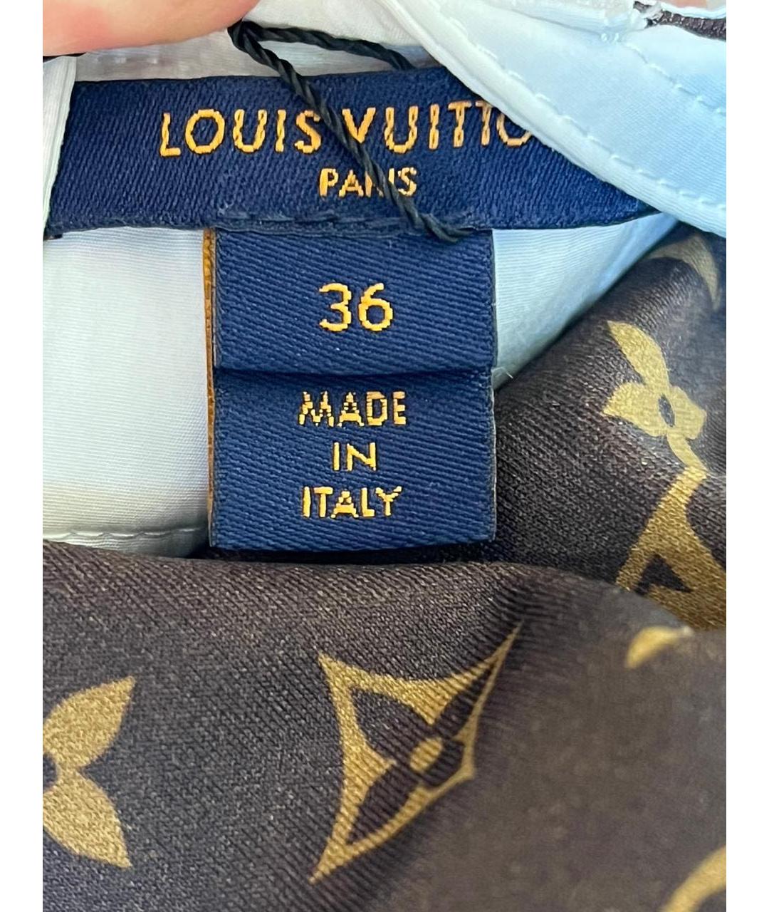 LOUIS VUITTON Белые полиэстеровые прямые брюки, фото 4