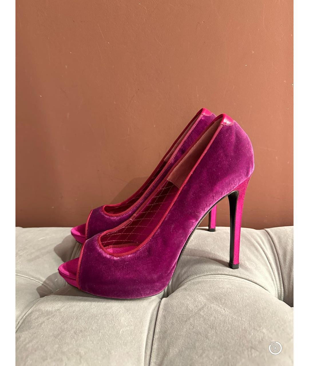 TOM FORD Фуксия бархатные туфли, фото 5