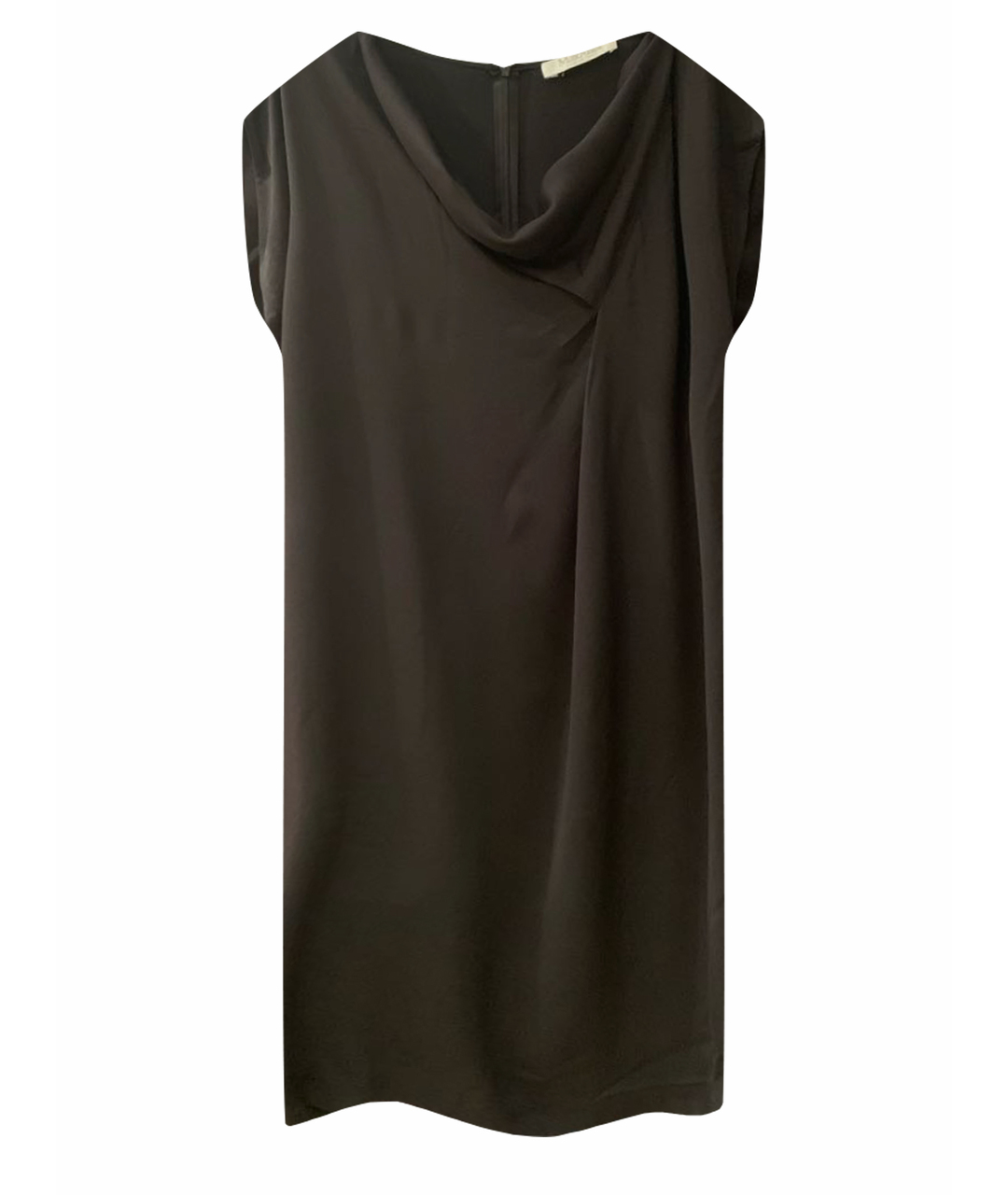 MAX MARA Черное шелковое коктейльное платье, фото 1