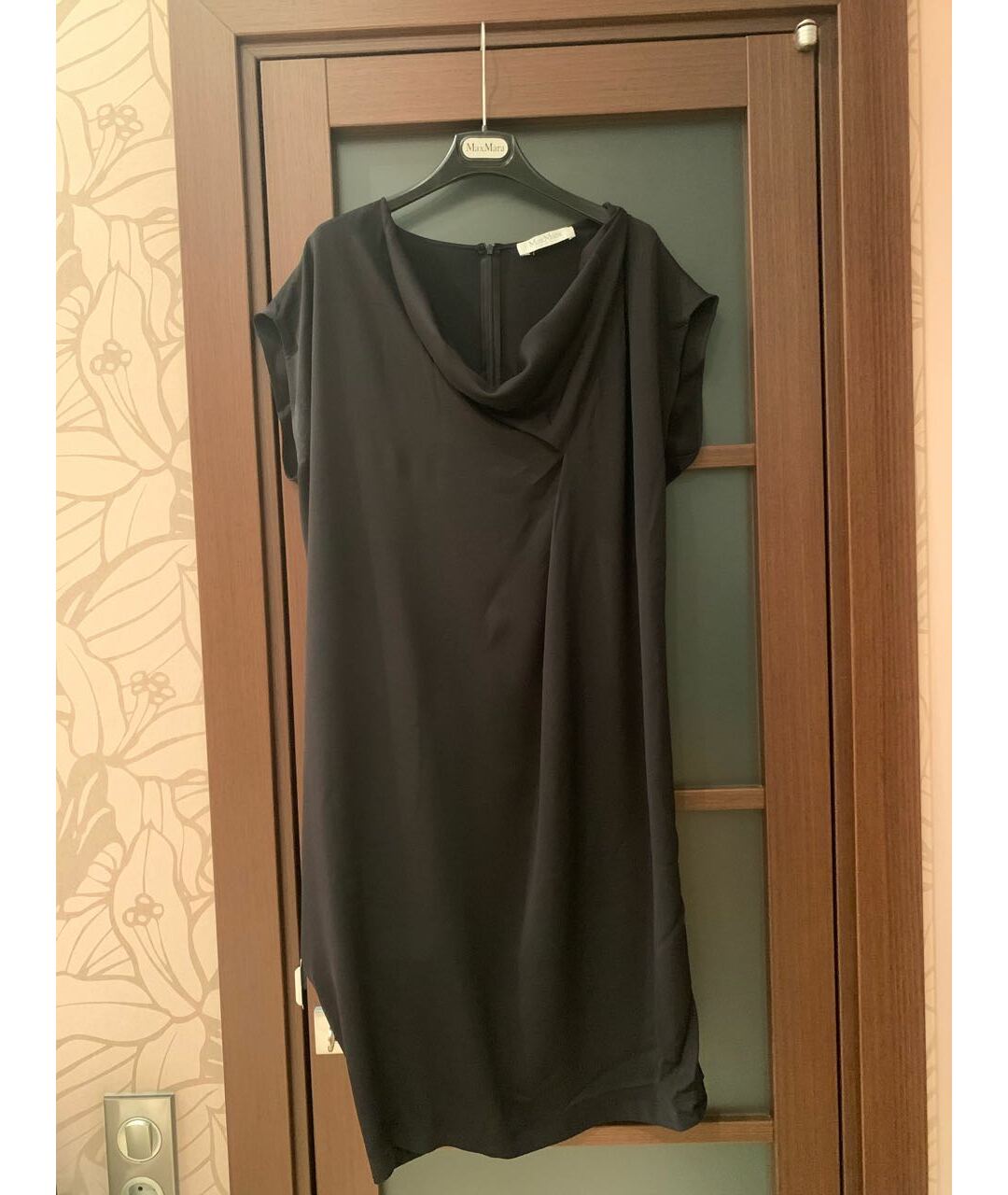 MAX MARA Черное шелковое коктейльное платье, фото 7