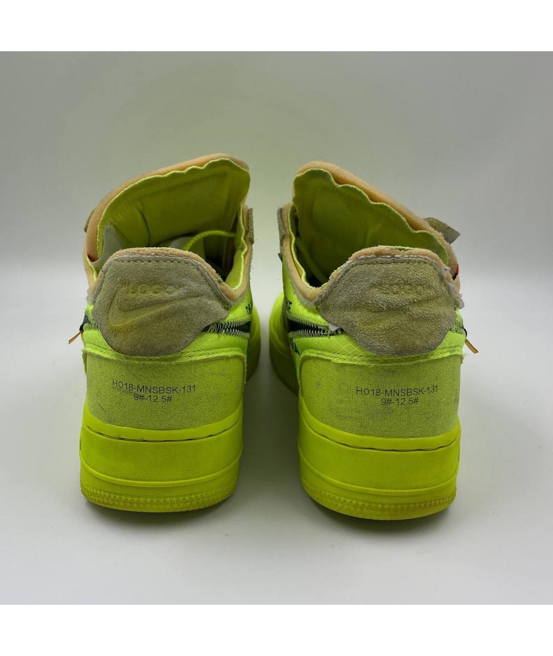 NIKE X OFF-WHITE Салатовые низкие кроссовки / кеды, фото 5