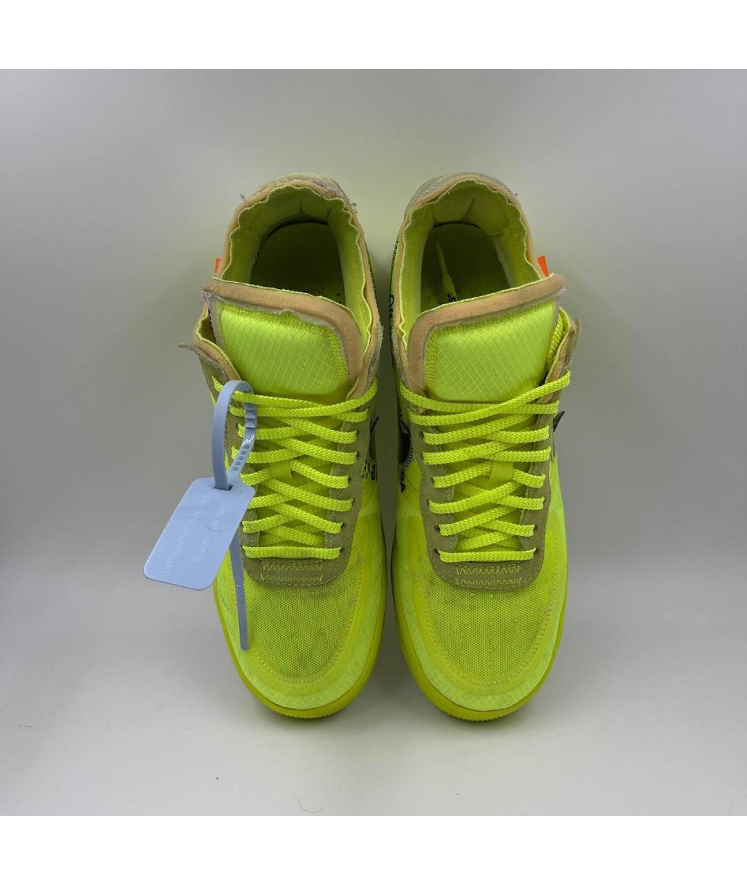 NIKE X OFF-WHITE Салатовые низкие кроссовки / кеды, фото 3