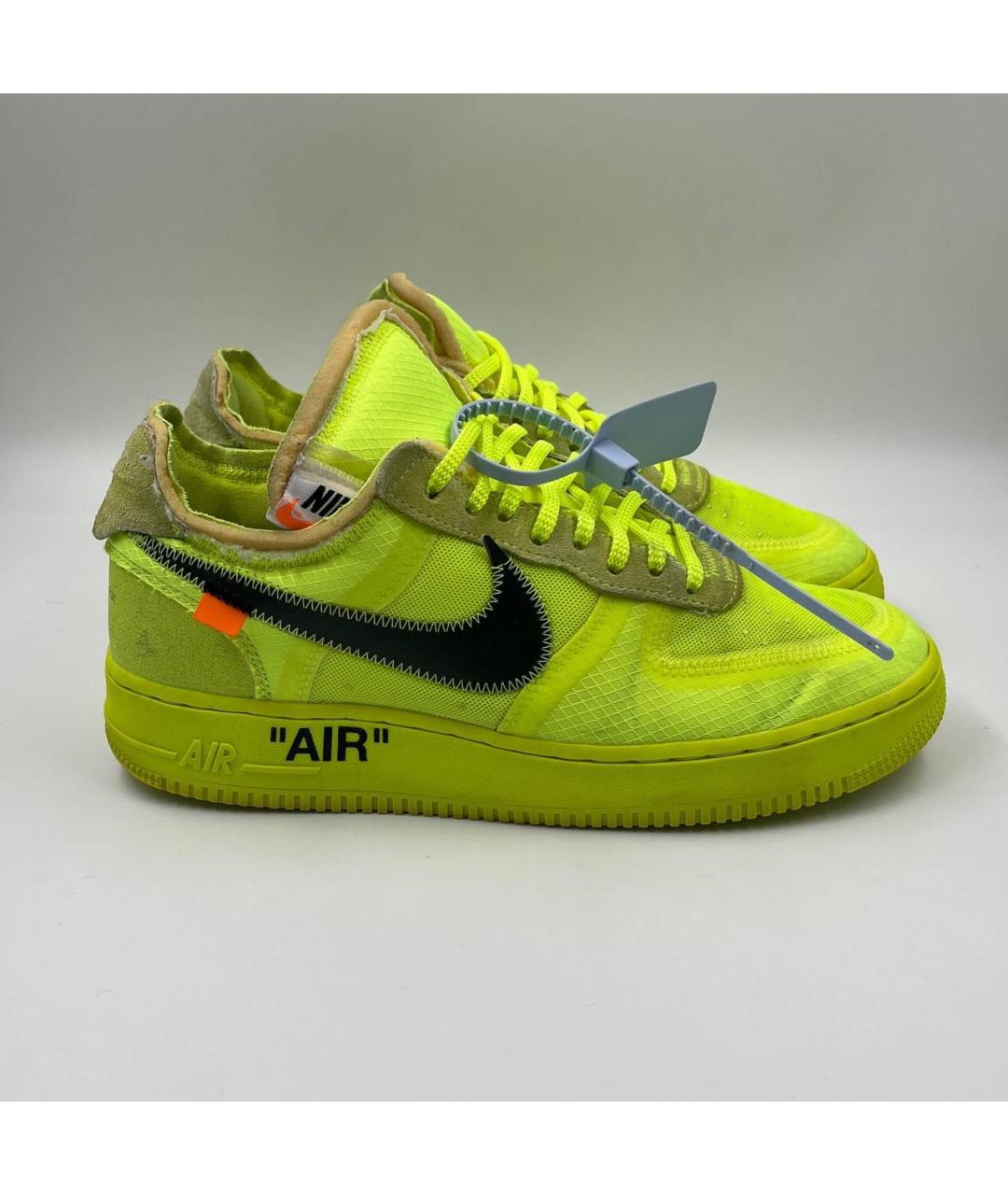 NIKE X OFF-WHITE Салатовые низкие кроссовки / кеды, фото 6