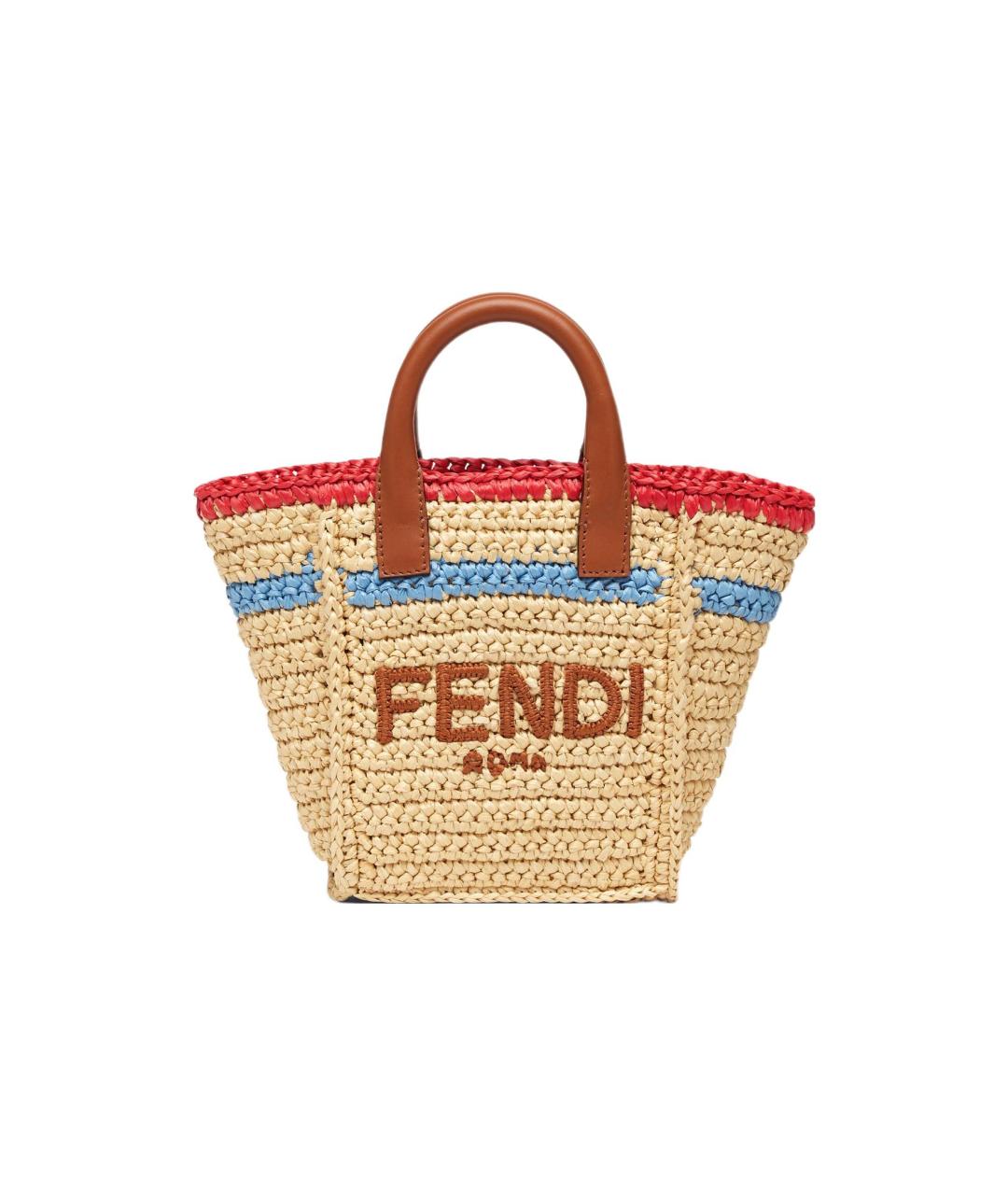 FENDI Бежевая сумка с короткими ручками, фото 1