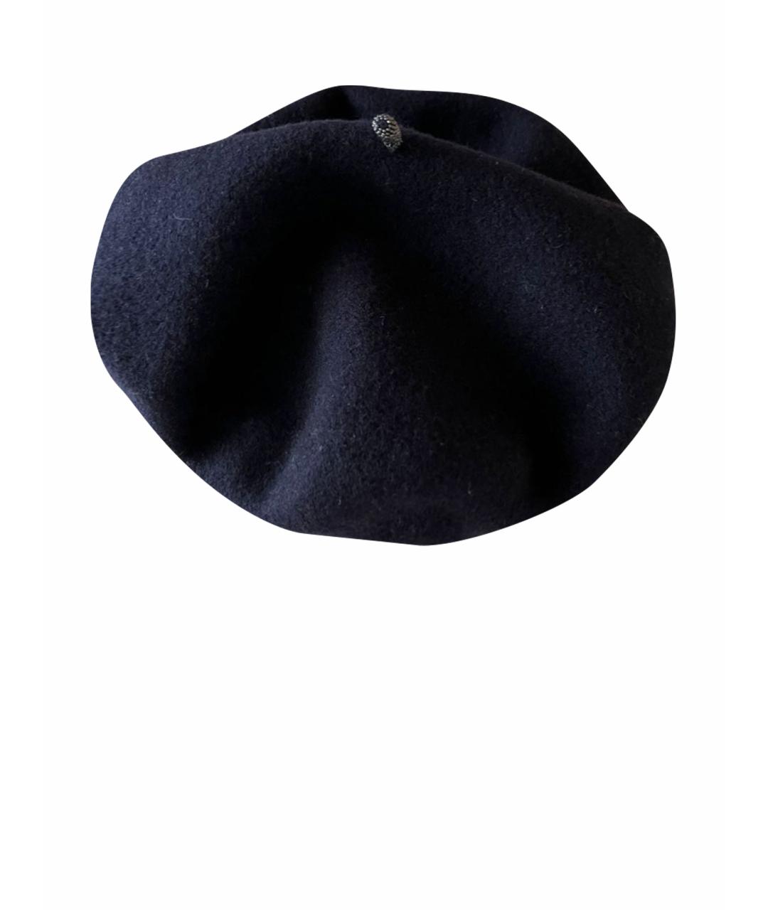 BRUNELLO CUCINELLI Темно-синяя шерстяная шапка, фото 1