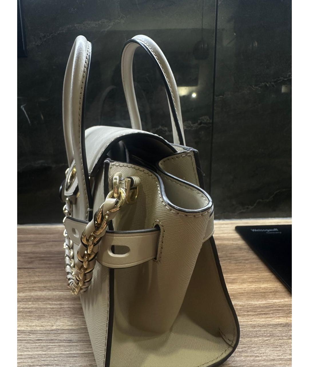 MICHAEL KORS Серая кожаная сумка с короткими ручками, фото 2
