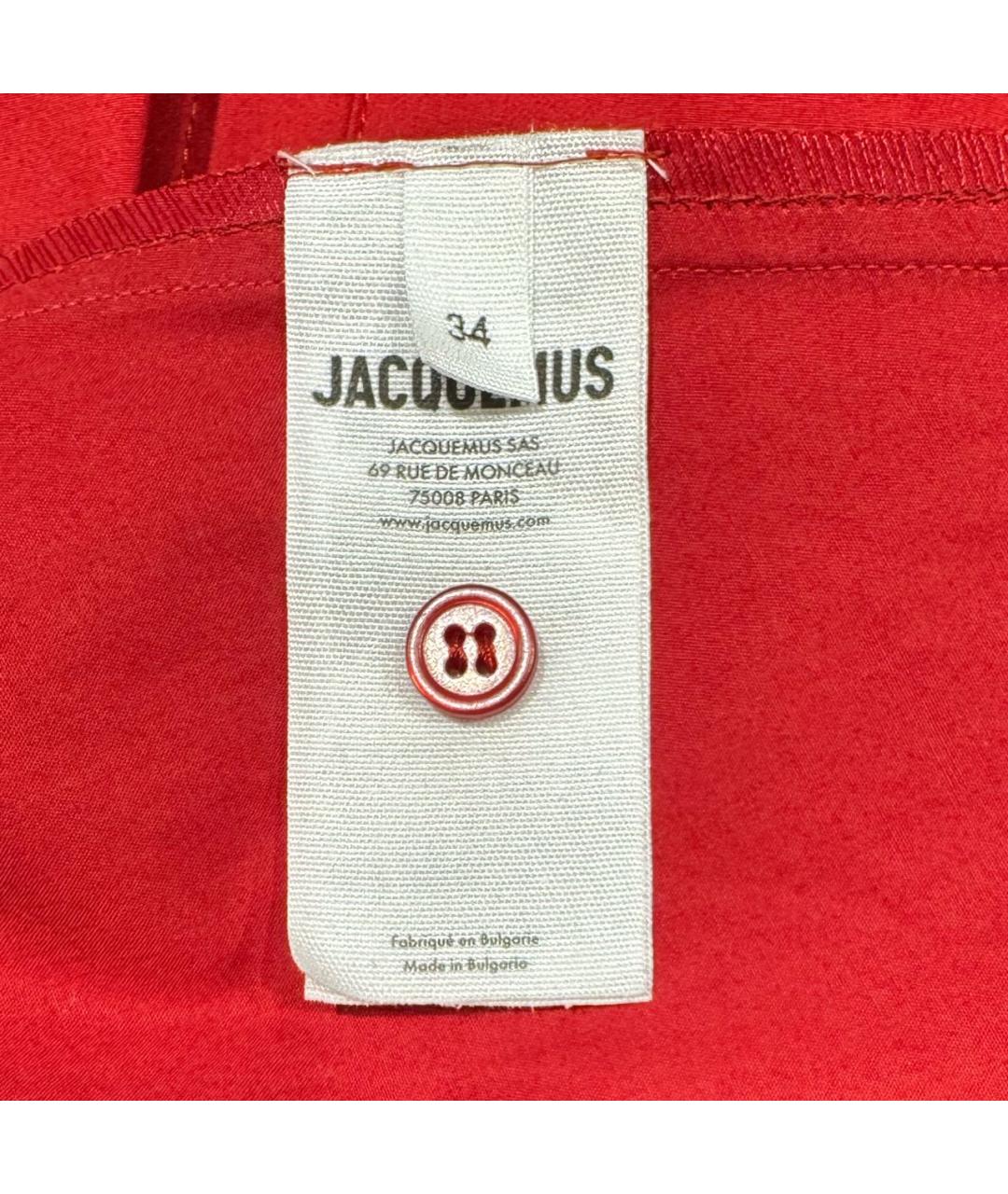 JACQUEMUS Красная хлопковая рубашка, фото 4