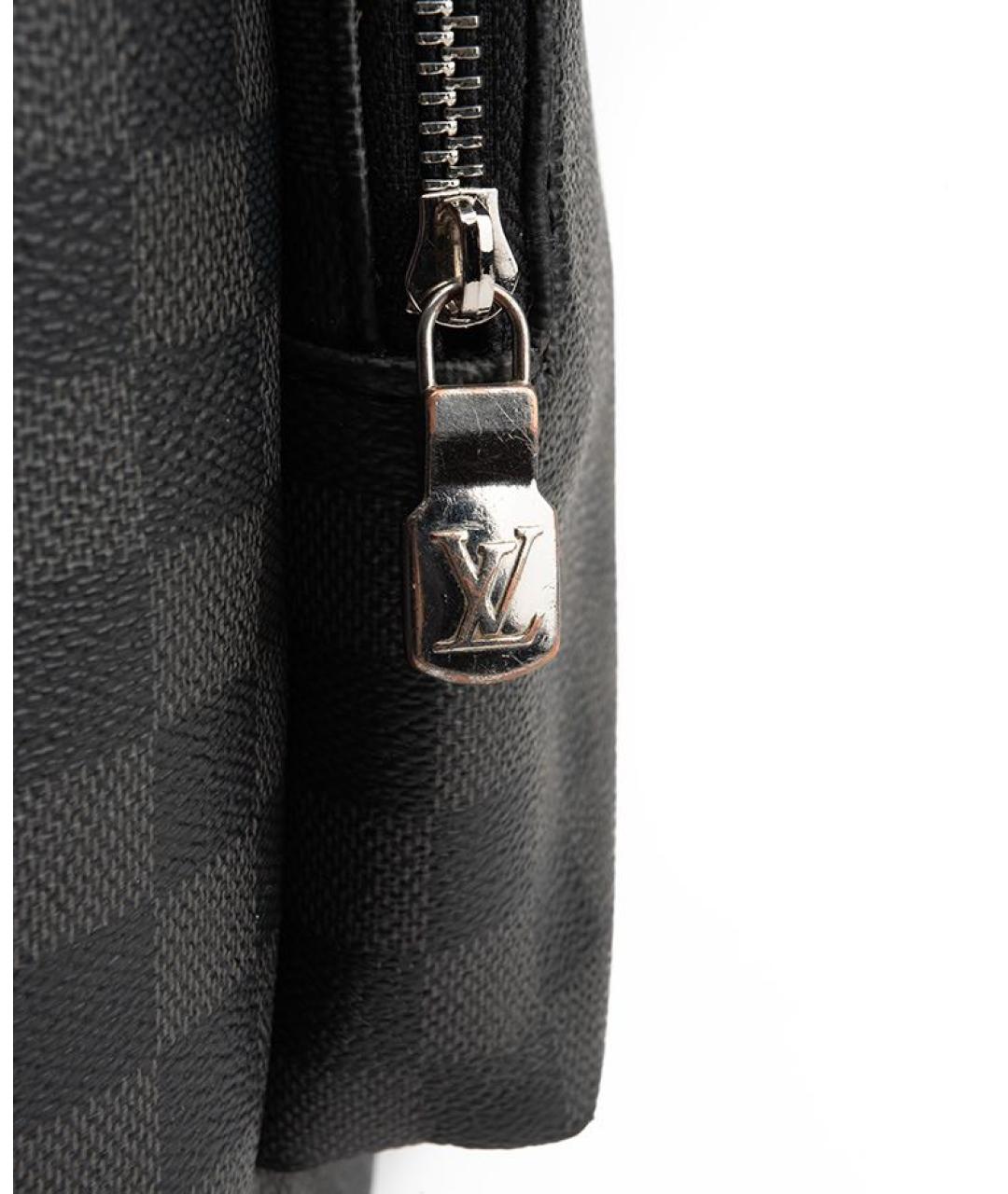 LOUIS VUITTON Серый рюкзак из искусственной кожи, фото 7