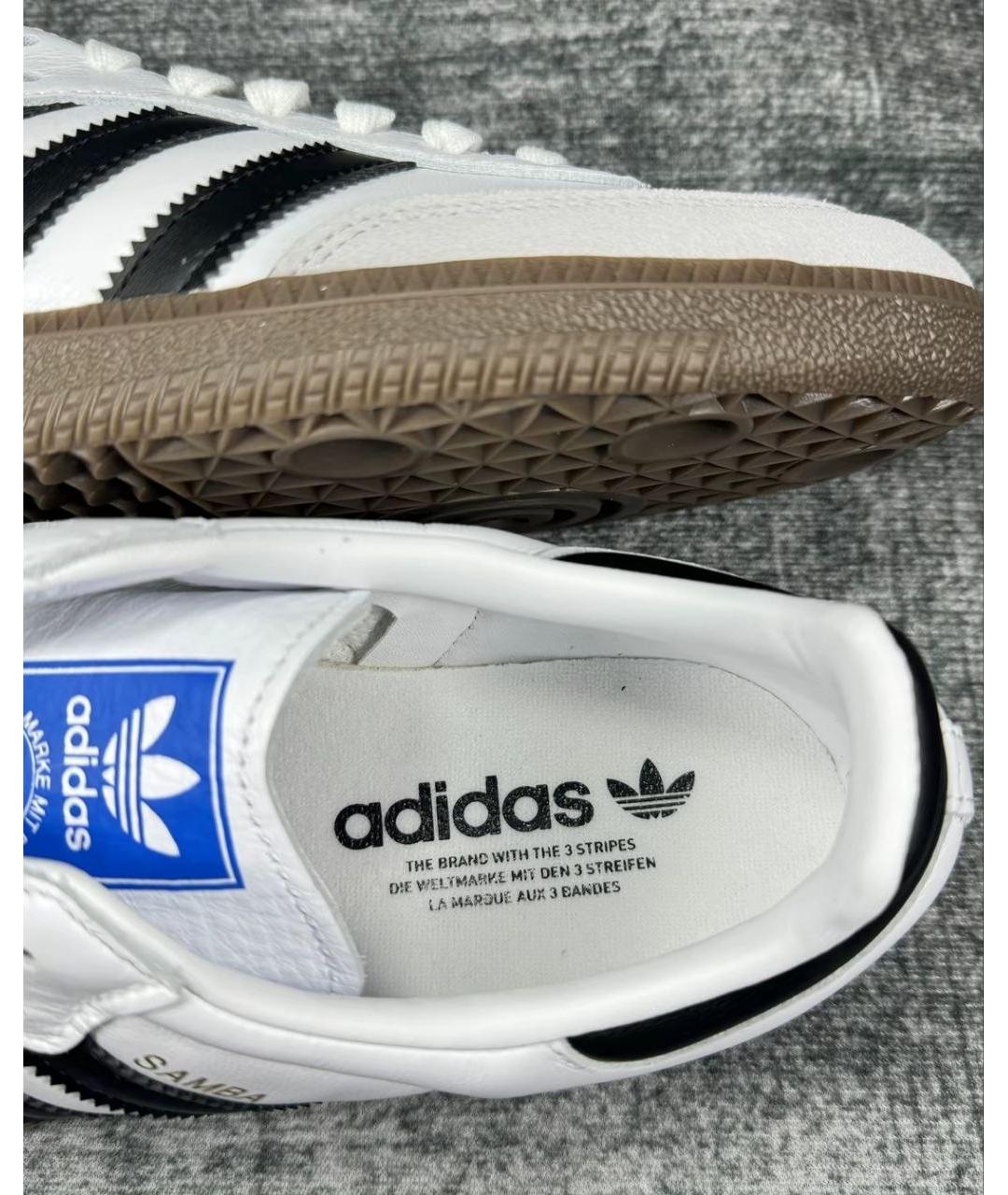 ADIDAS Белые кожаные кроссовки, фото 8