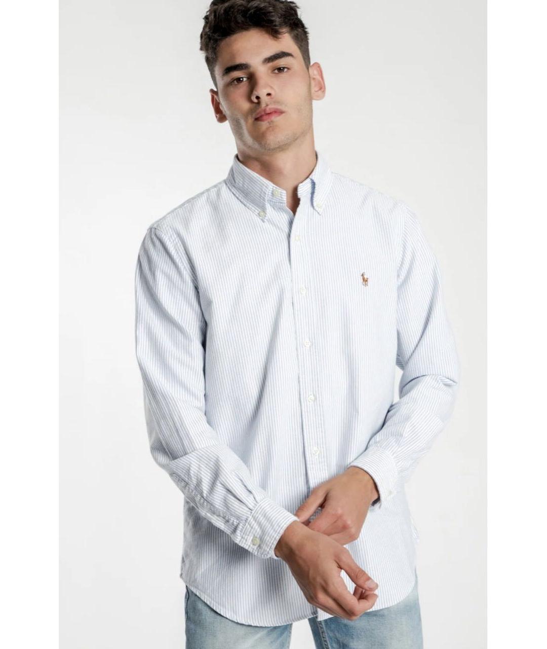 POLO RALPH LAUREN Голубая хлопковая кэжуал рубашка, фото 4