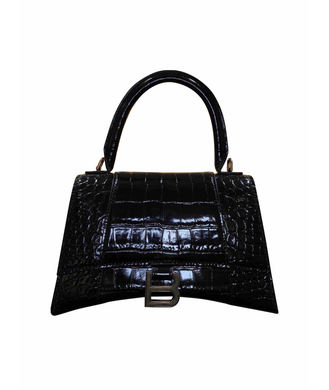 BALENCIAGA Черная кожаная сумка с короткими ручками, фото 1