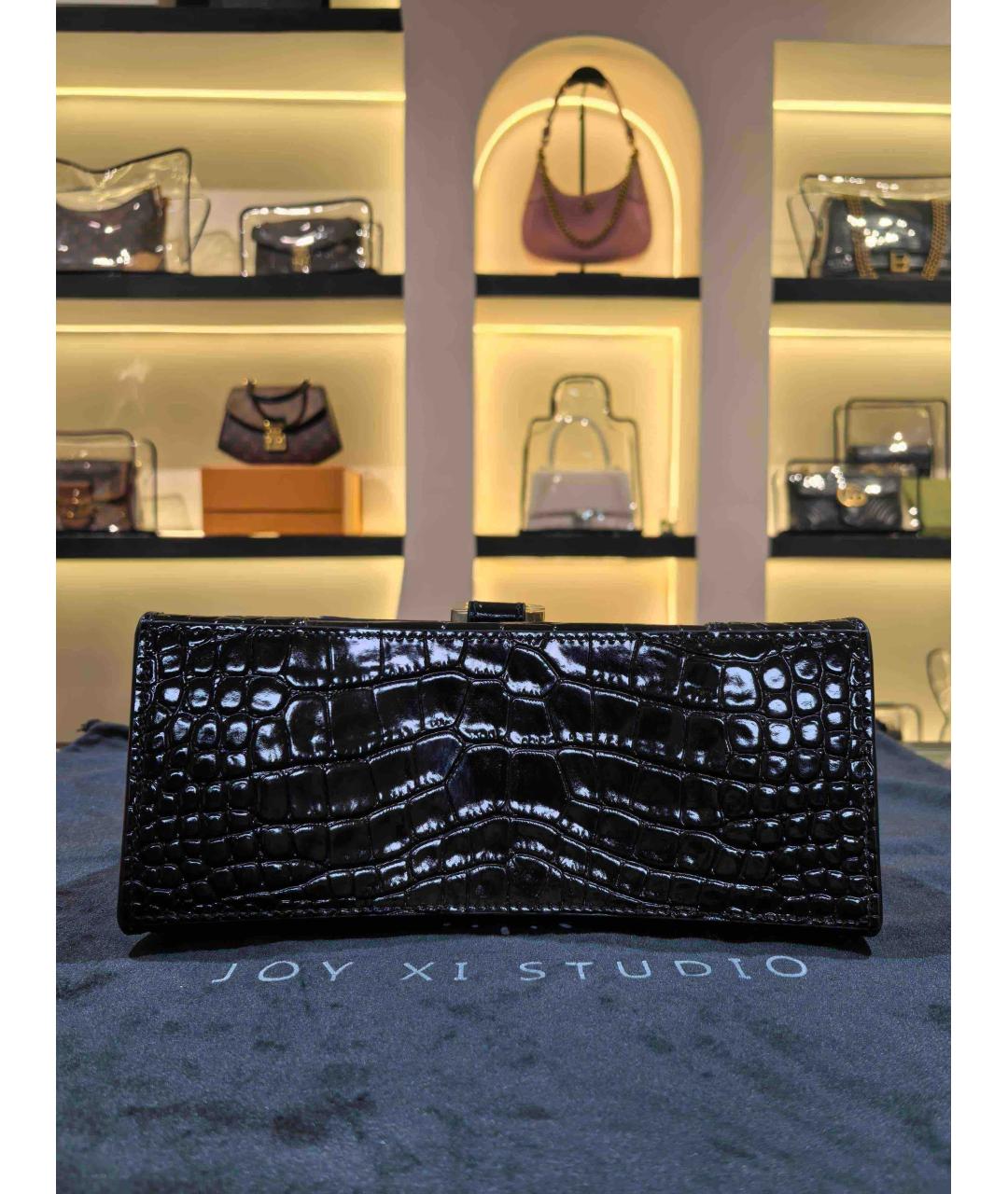 BALENCIAGA Черная кожаная сумка с короткими ручками, фото 5