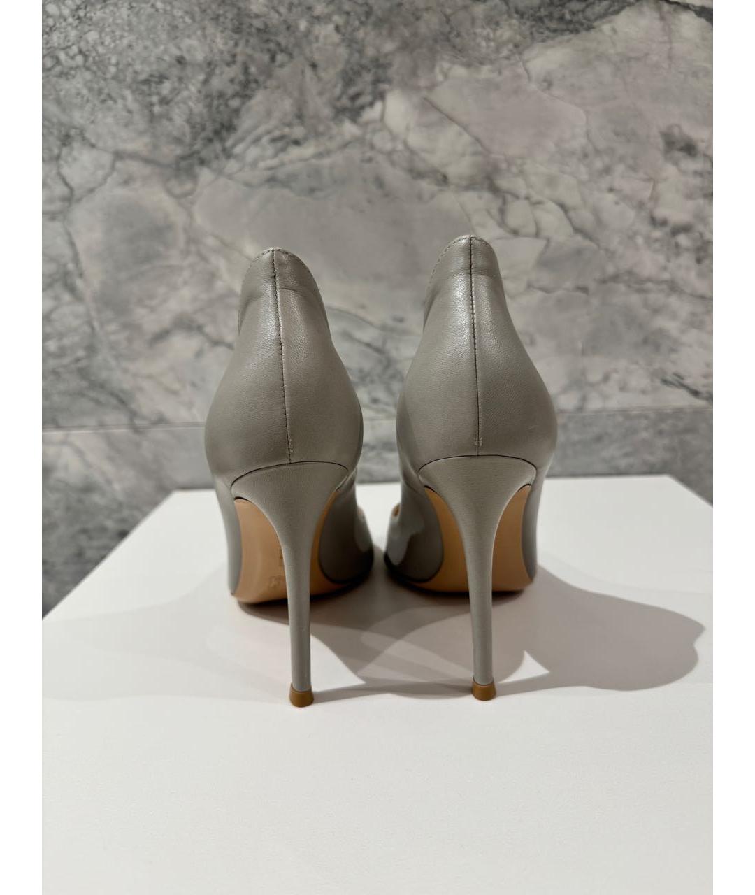 GIANVITO ROSSI Серые кожаные туфли, фото 4