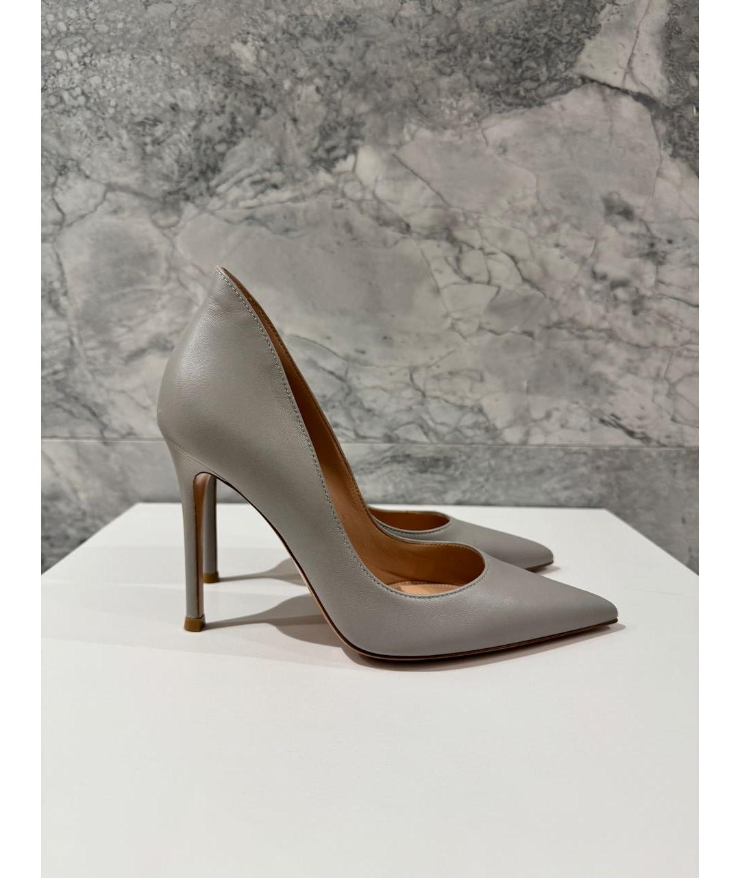 GIANVITO ROSSI Серые кожаные туфли, фото 5