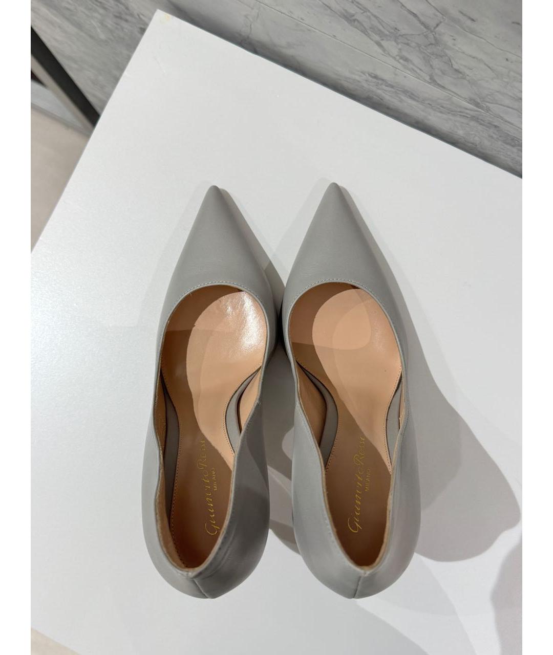 GIANVITO ROSSI Серые кожаные туфли, фото 3