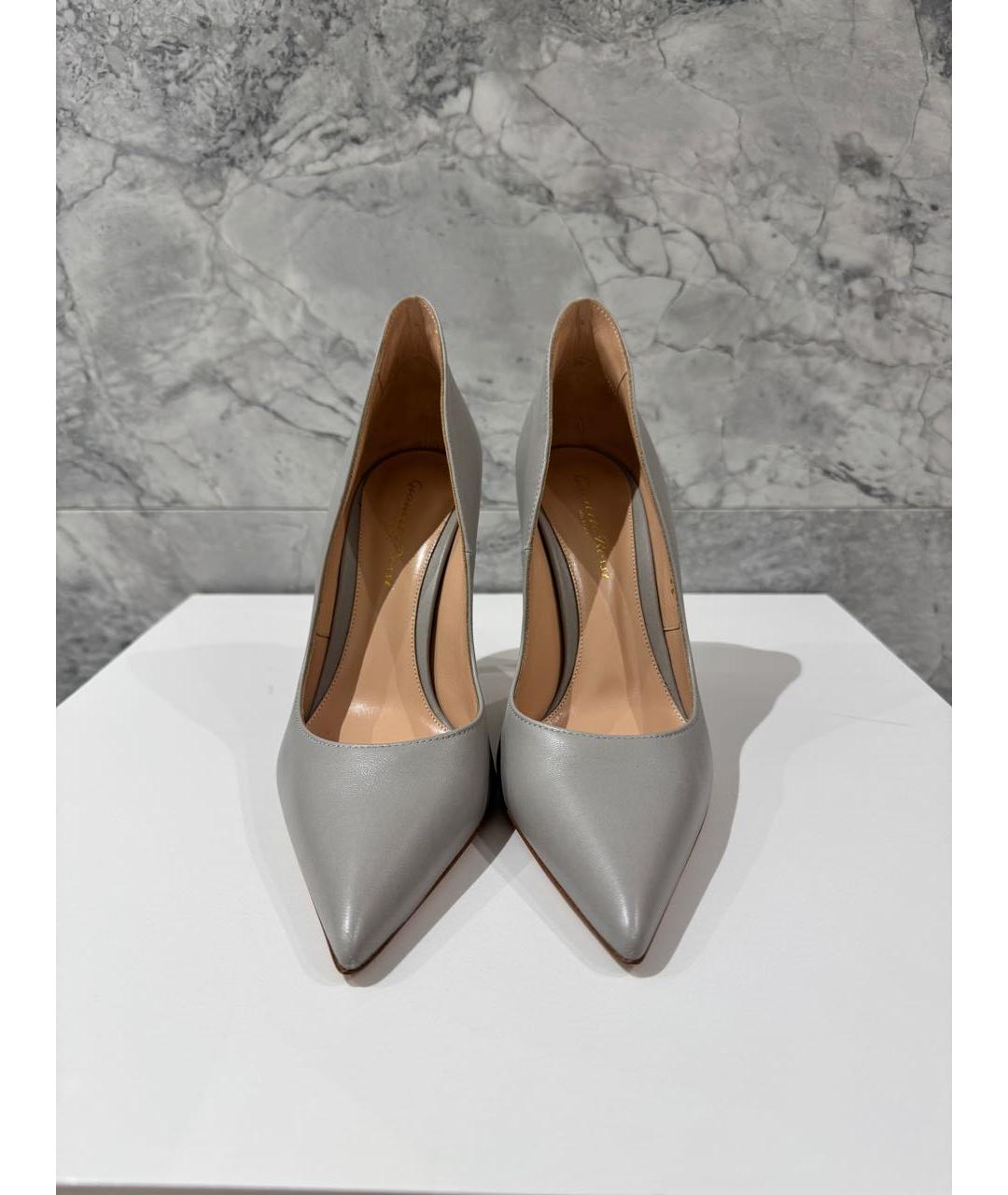 GIANVITO ROSSI Серые кожаные туфли, фото 2