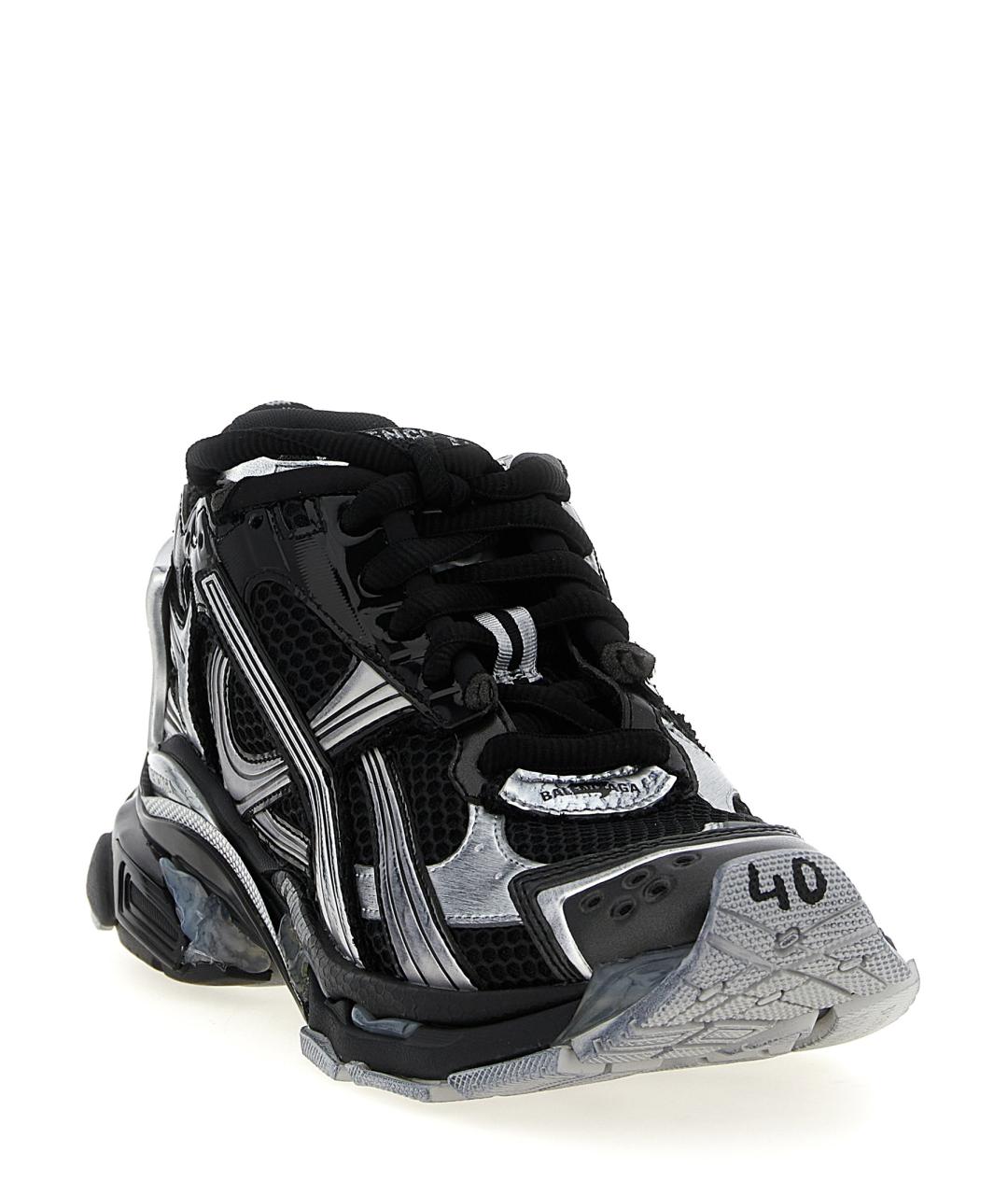 BALENCIAGA Черные низкие кроссовки / кеды, фото 2