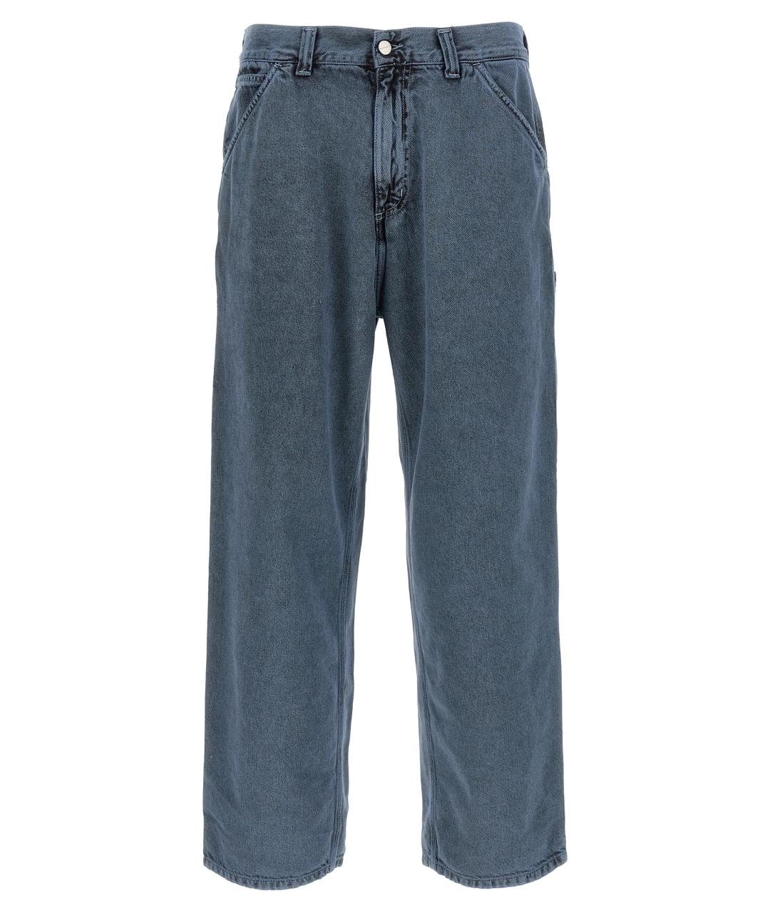 CARHARTT WIP Синие хлопковые прямые джинсы, фото 1