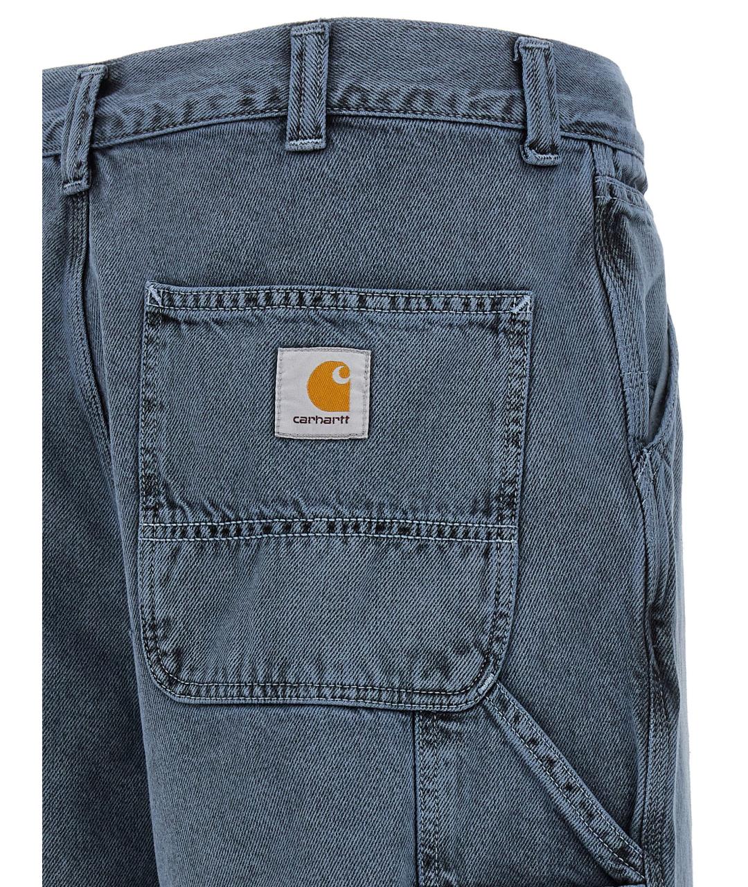CARHARTT WIP Синие хлопковые прямые джинсы, фото 4
