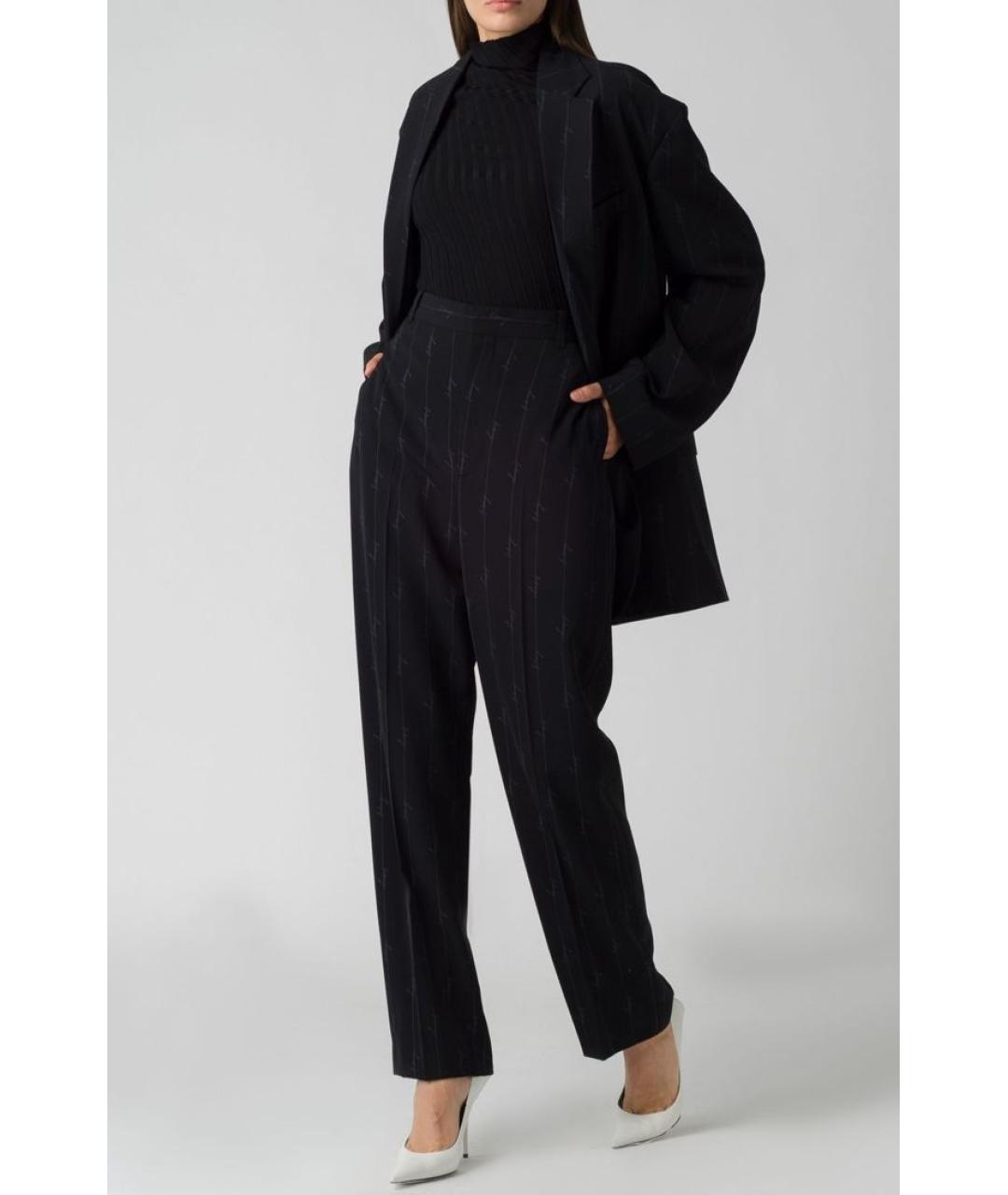 BALENCIAGA Черные прямые брюки, фото 2