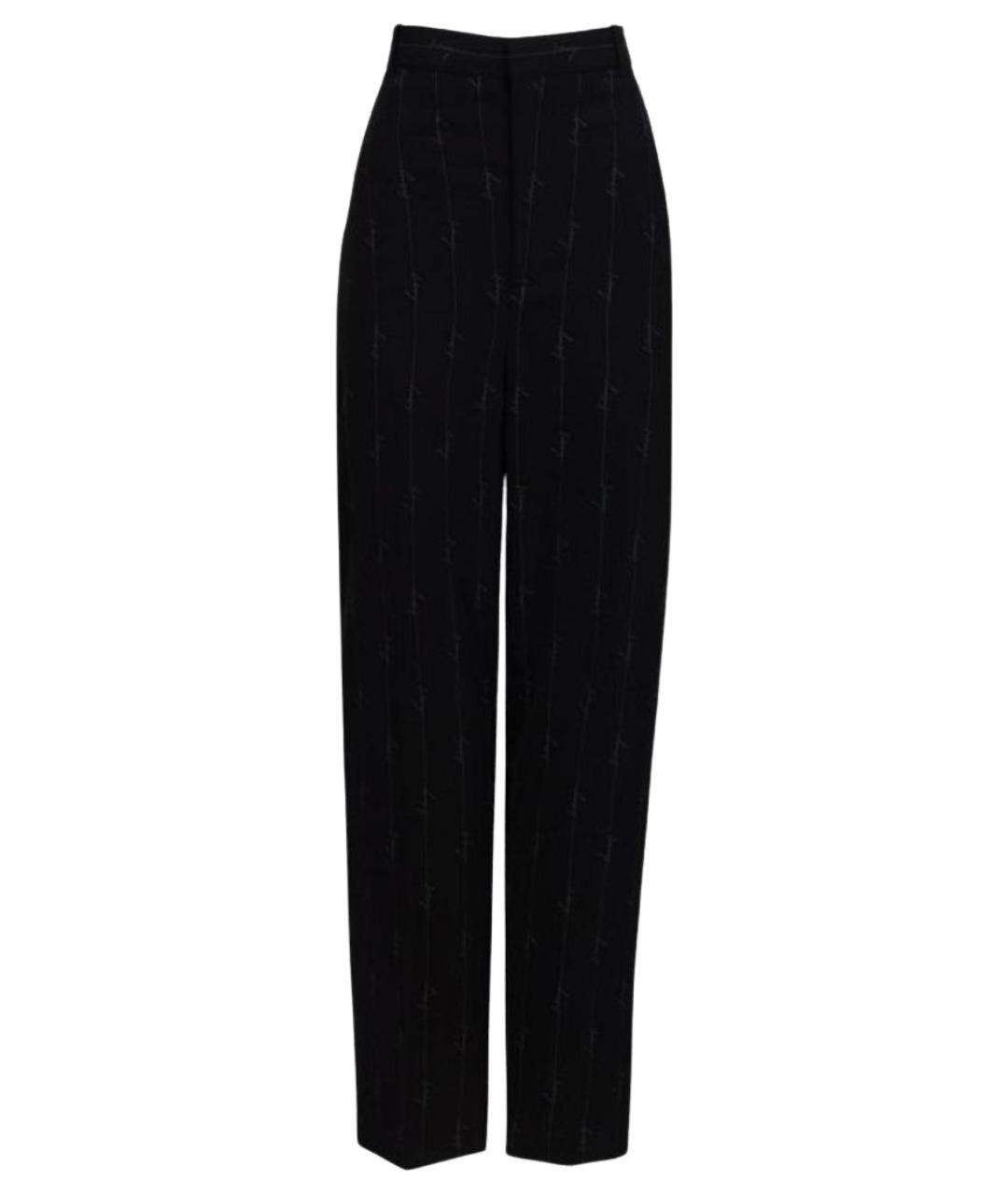 BALENCIAGA Черные прямые брюки, фото 1