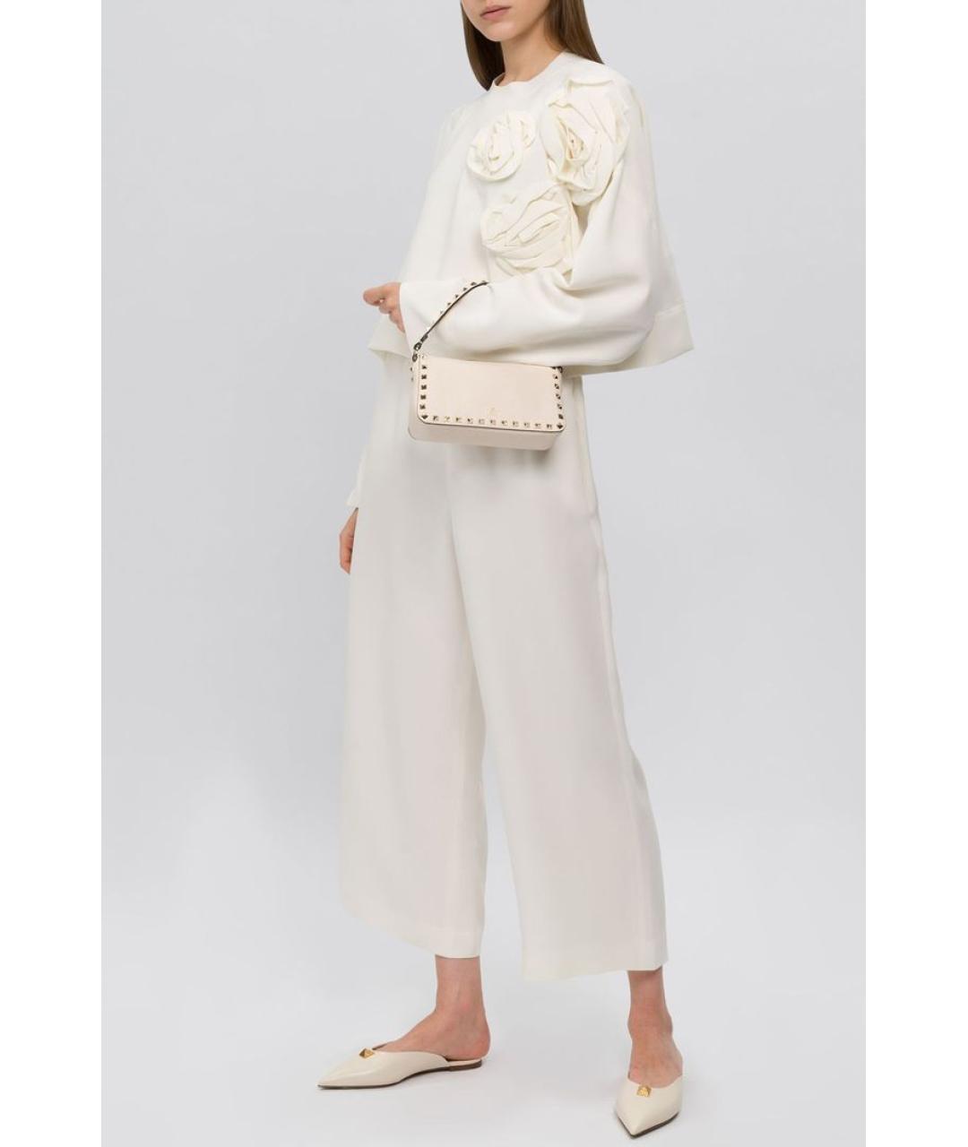 VALENTINO Белые прямые брюки, фото 3