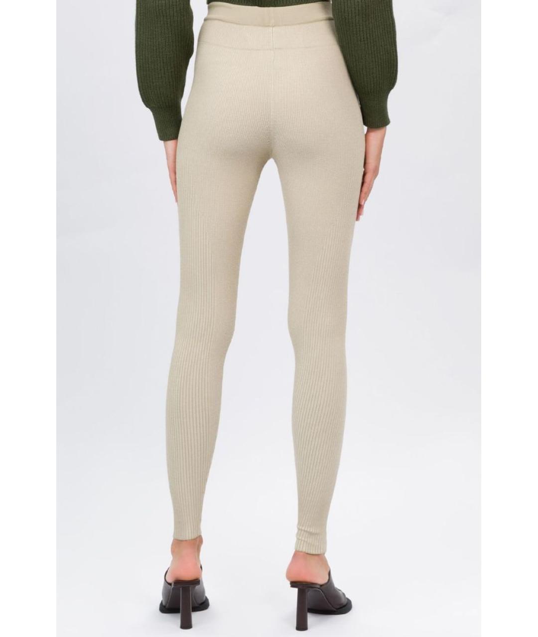 JACQUEMUS Бежевые вискозные леггинсы и велосипедки, фото 3