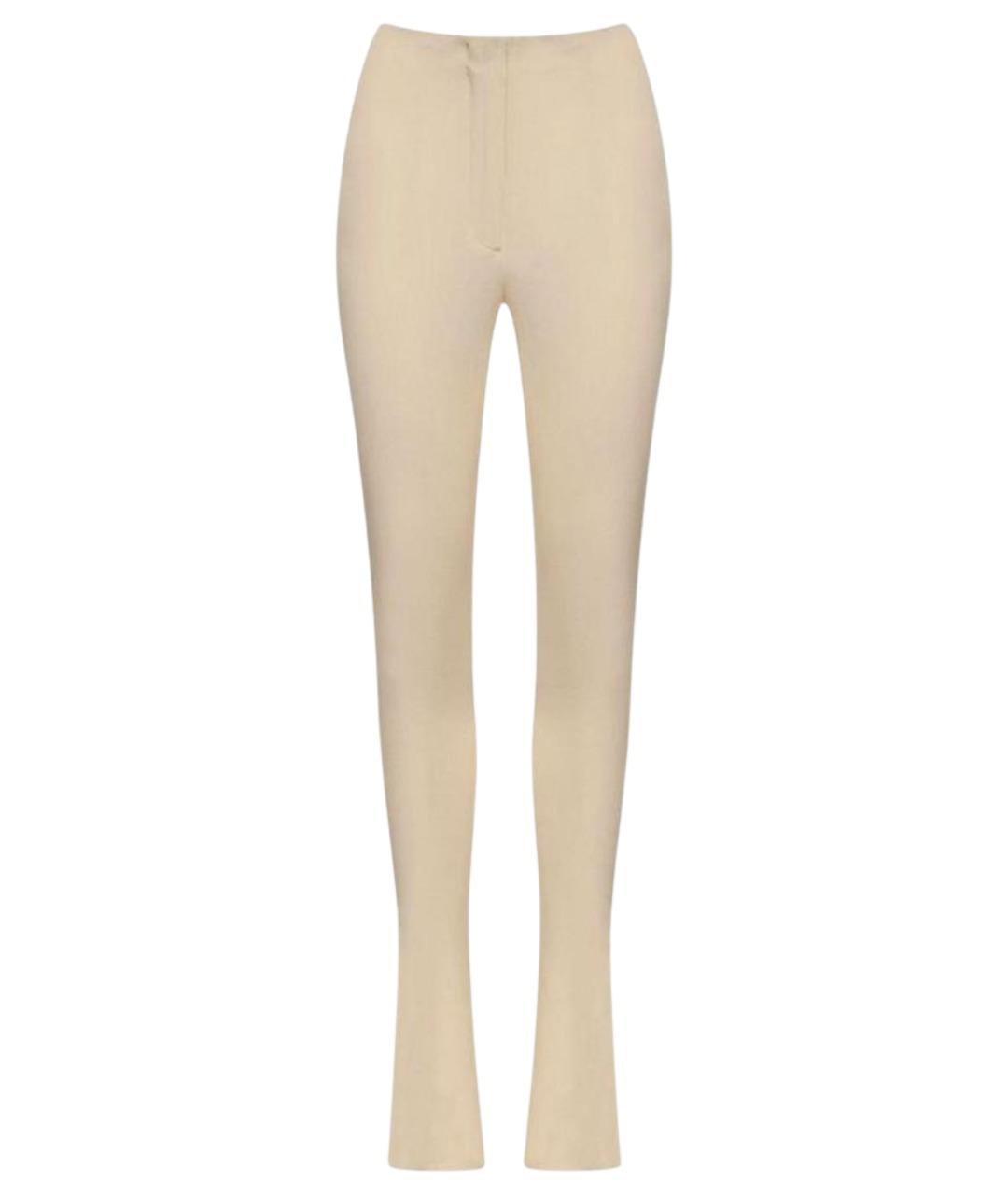 JACQUEMUS Белые вискозные прямые брюки, фото 1