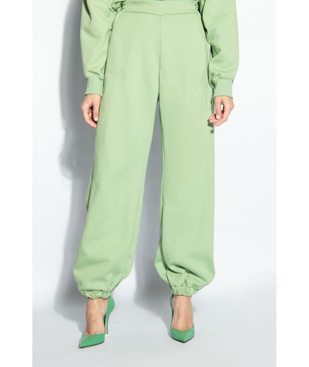 THE ATTICO Зеленые брюки широкие, фото 3