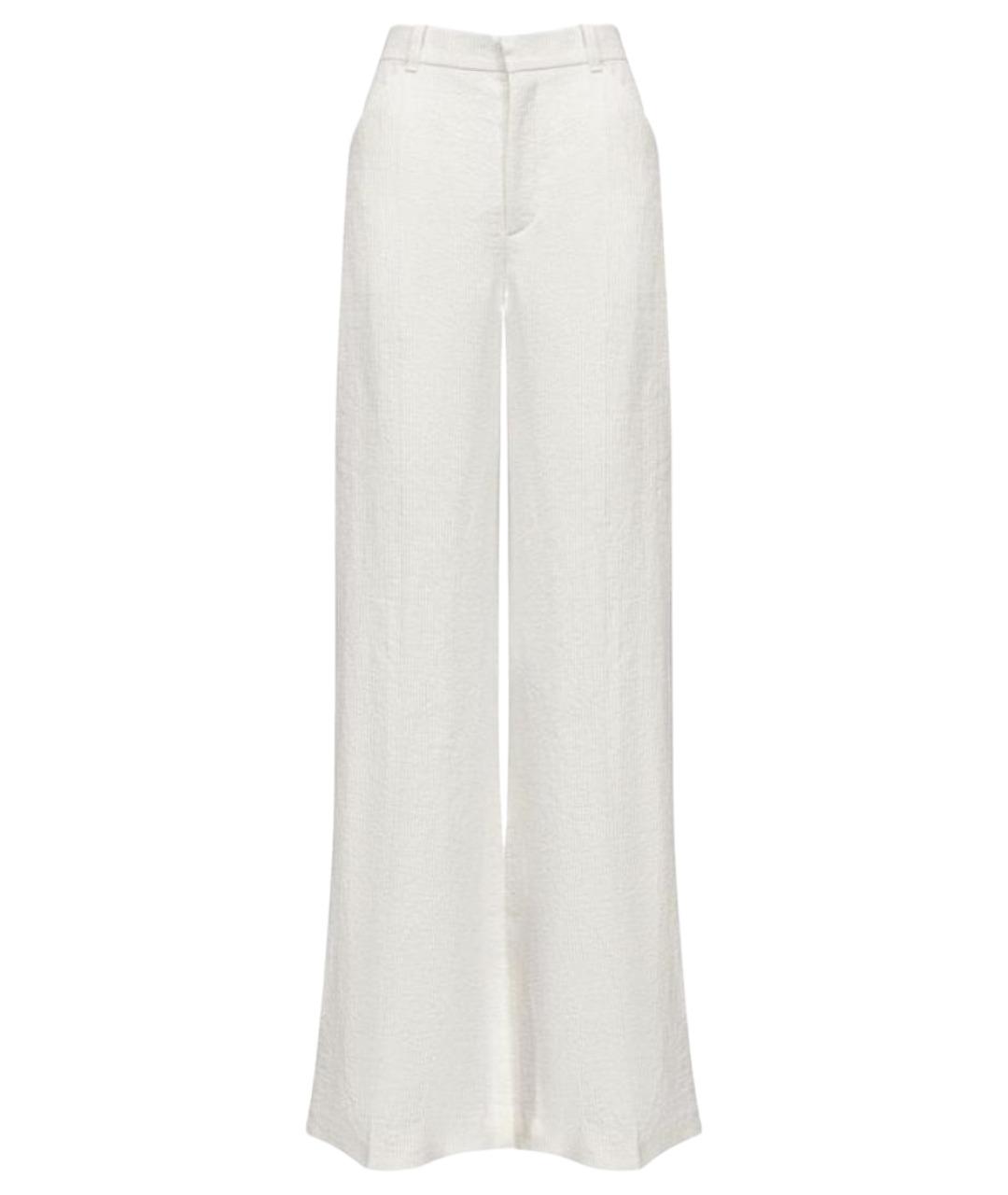 CHLOE Белые льняные прямые брюки, фото 1