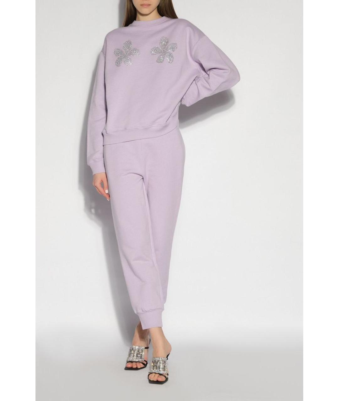 DAVID KOMA Фиолетовые прямые брюки, фото 2