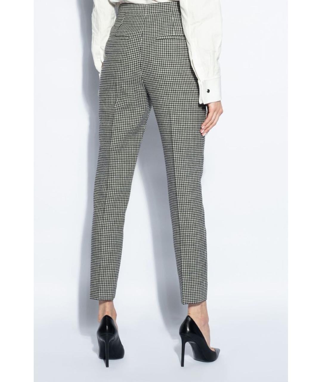 SAINT LAURENT Черные прямые брюки, фото 4