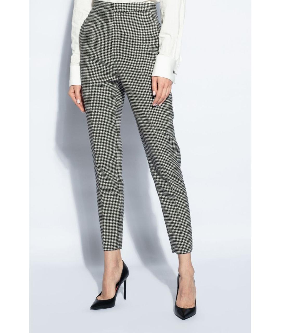 SAINT LAURENT Черные прямые брюки, фото 3