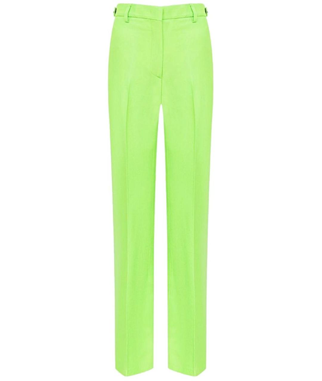 MSGM Зеленые вискозные прямые брюки, фото 1
