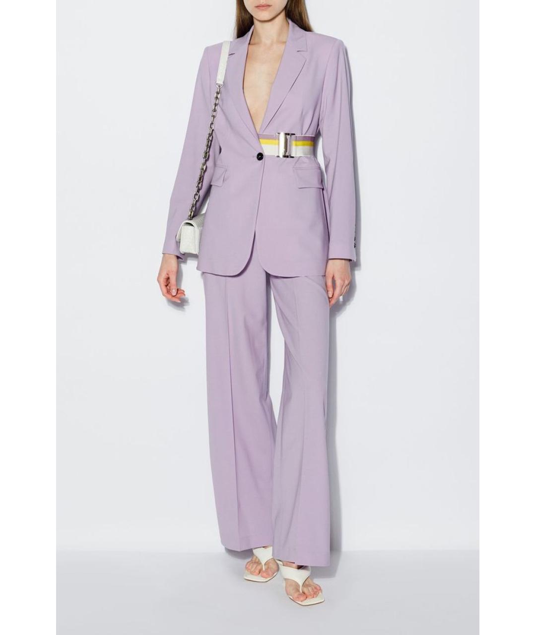 MSGM Фиолетовые прямые брюки, фото 2