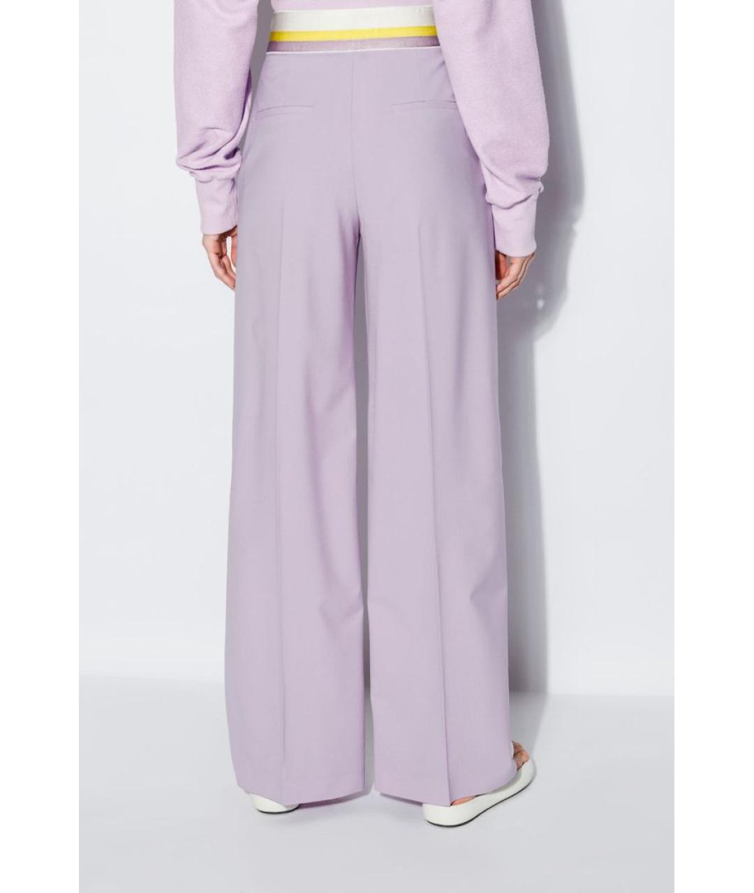 MSGM Фиолетовые прямые брюки, фото 4