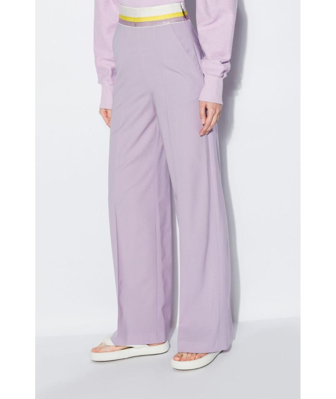 MSGM Фиолетовые прямые брюки, фото 3
