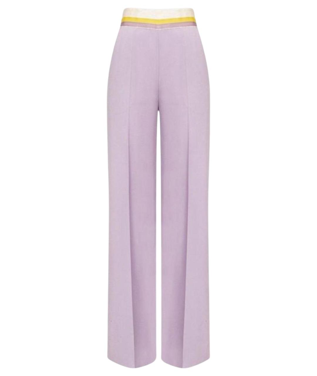MSGM Фиолетовые прямые брюки, фото 1