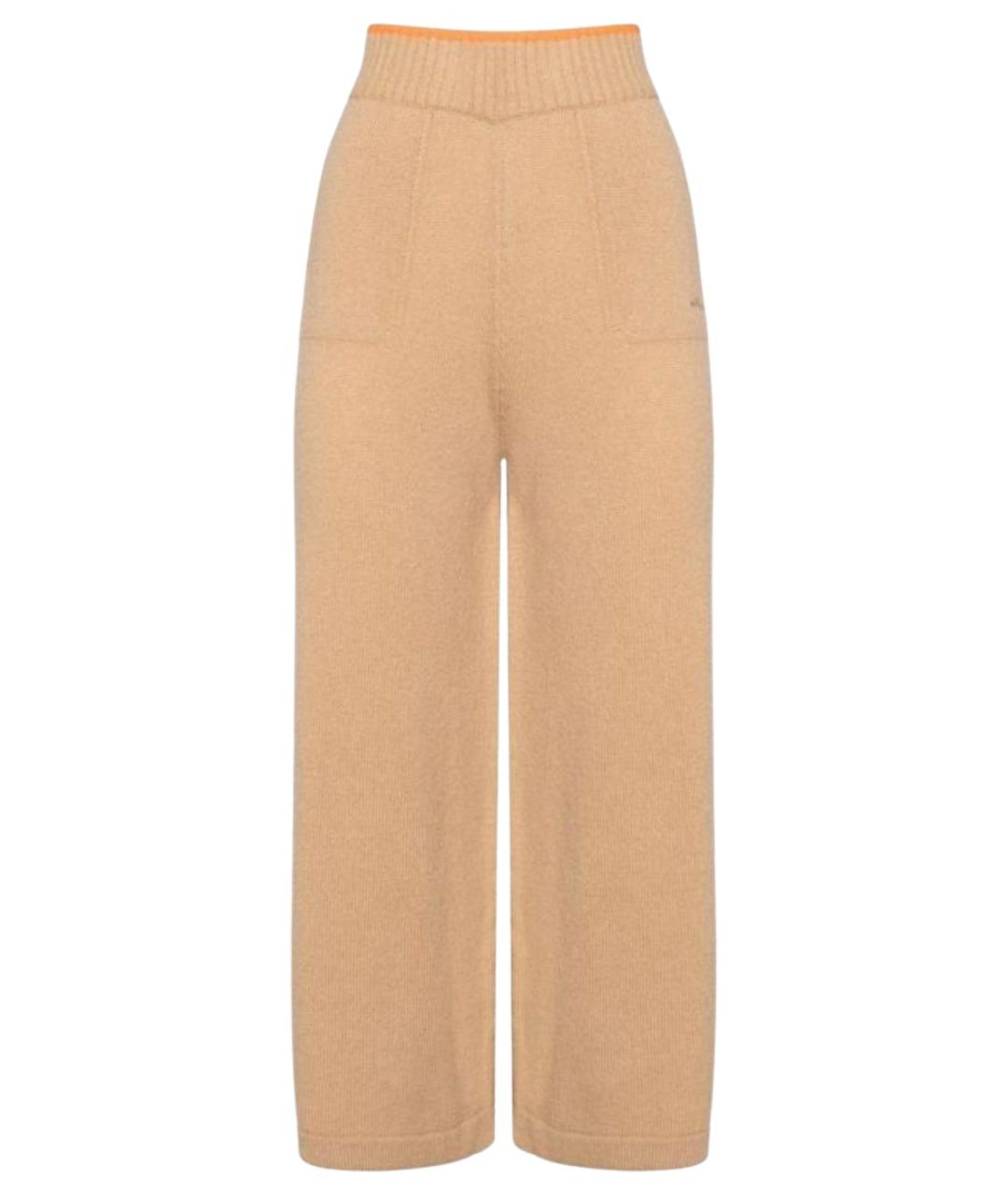 MSGM Бежевые прямые брюки, фото 1