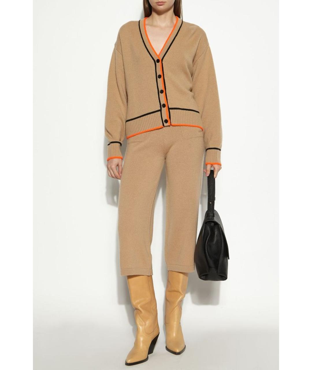 MSGM Бежевые прямые брюки, фото 2