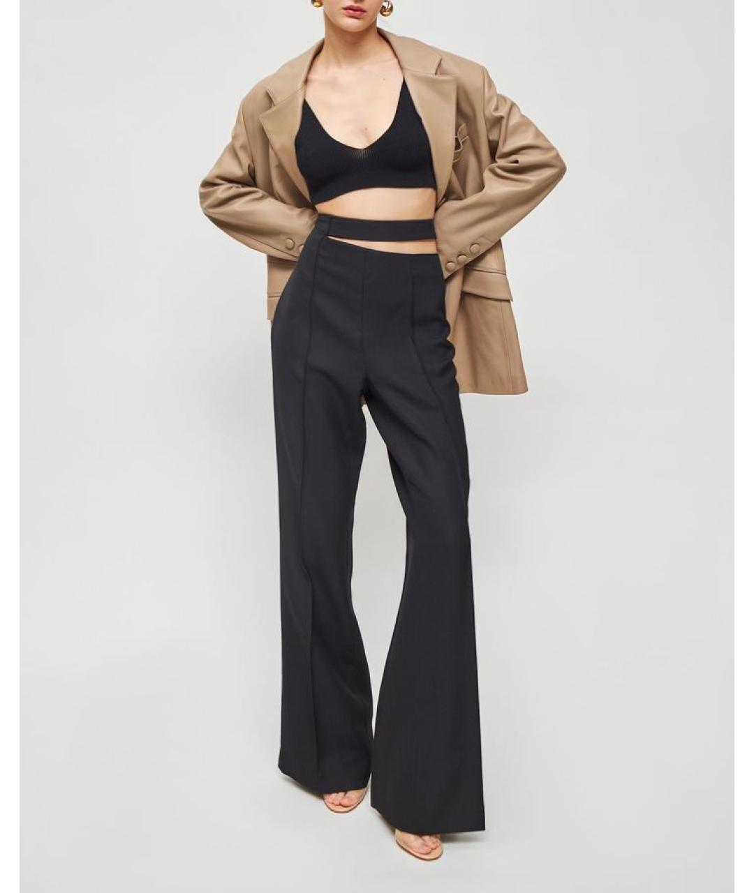 ROHE Черные прямые брюки, фото 2