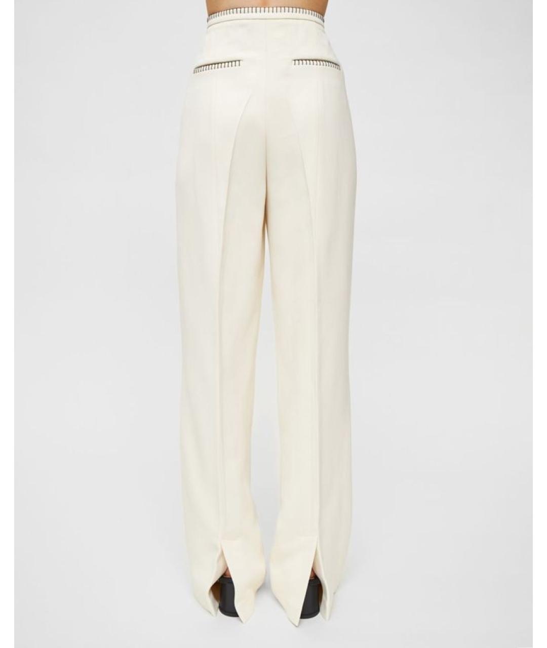 ROHE Белые вискозные прямые брюки, фото 3
